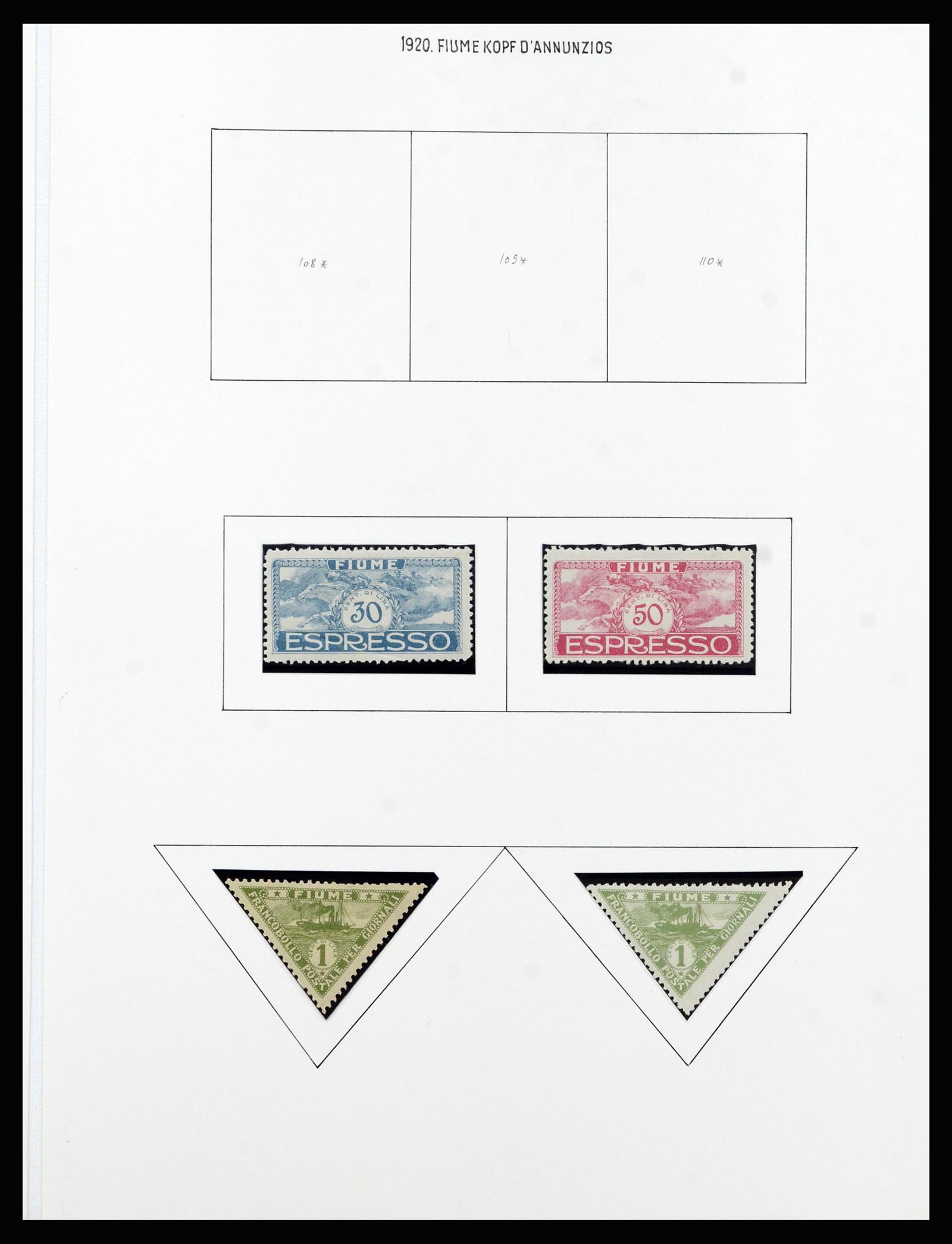 37146 014 - Postzegelverzameling 37146 Fiume 1918-1924.