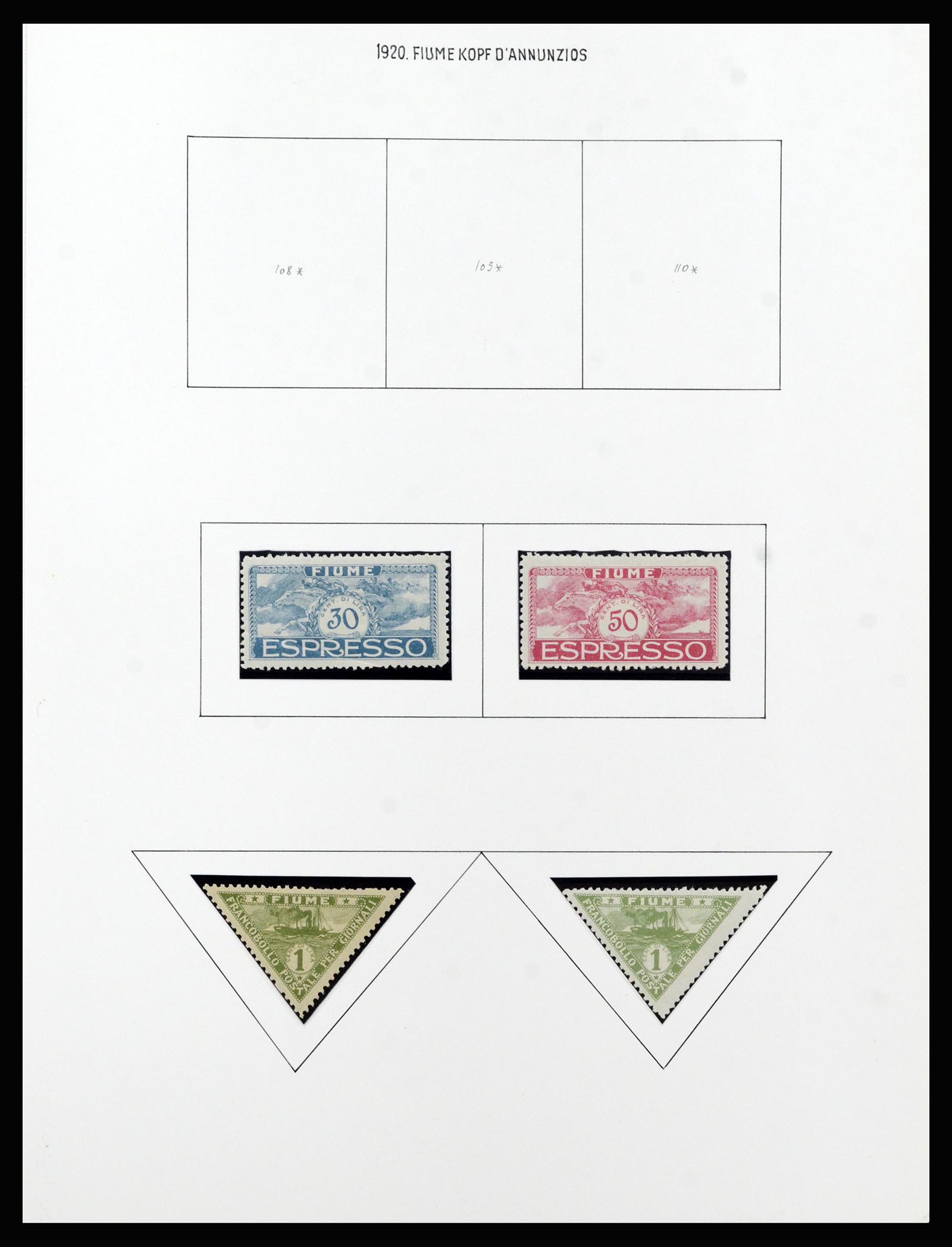 37146 015 - Postzegelverzameling 37146 Fiume 1918-1924.