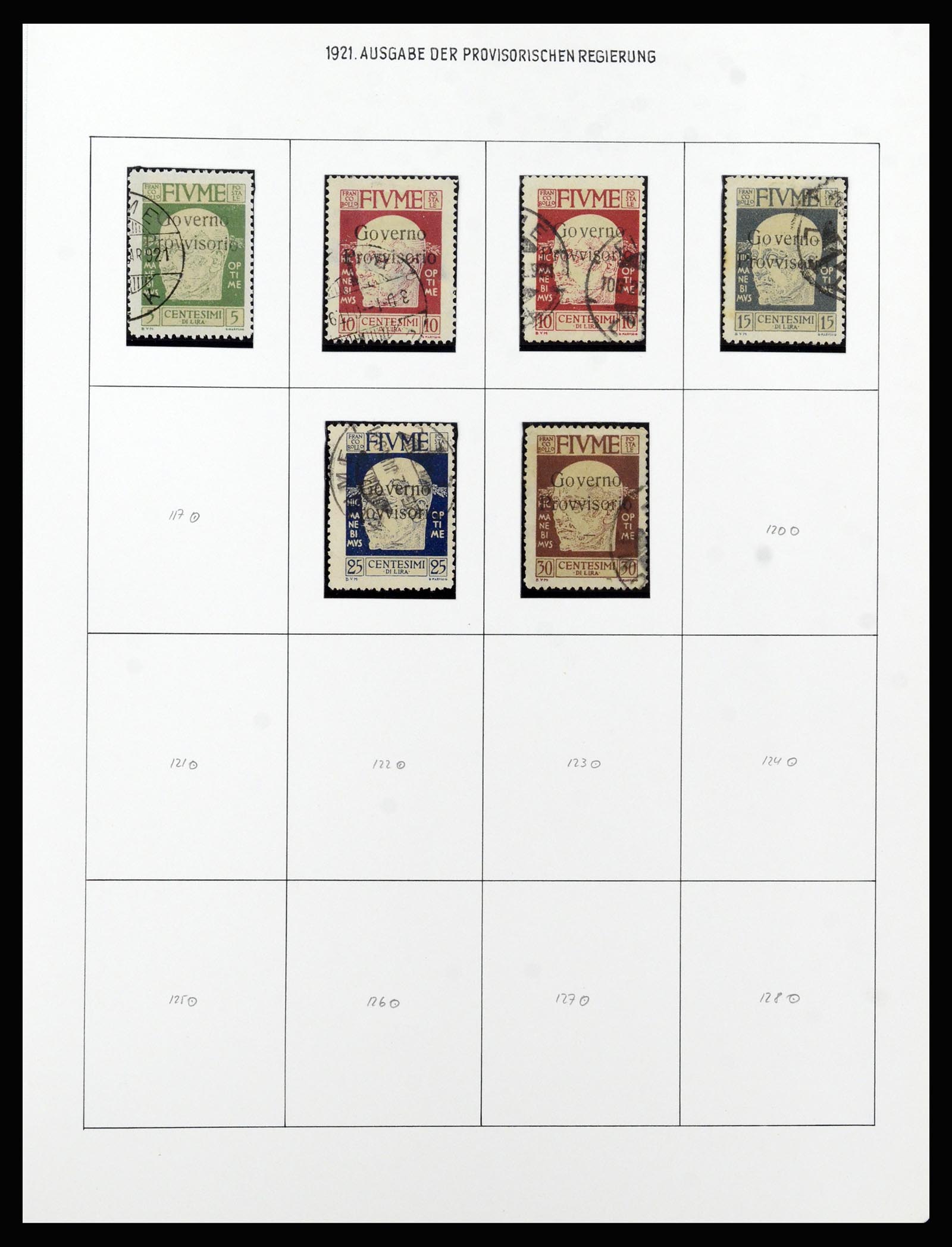 37146 016 - Postzegelverzameling 37146 Fiume 1918-1924.