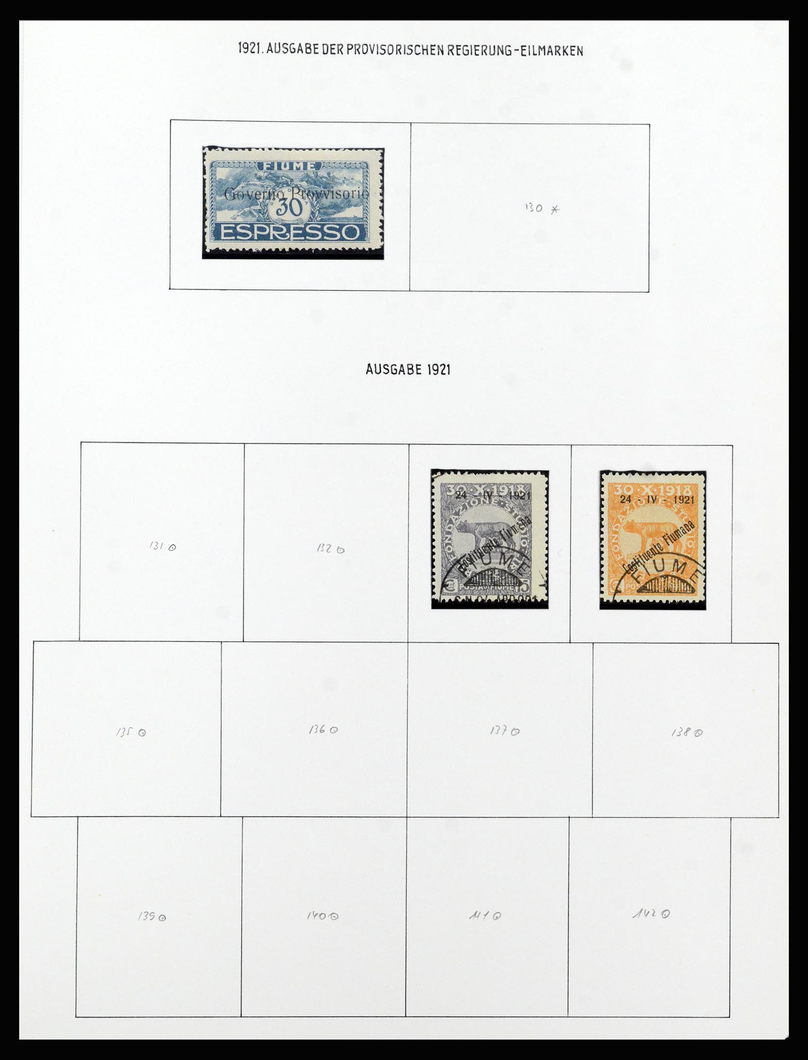 37146 017 - Postzegelverzameling 37146 Fiume 1918-1924.