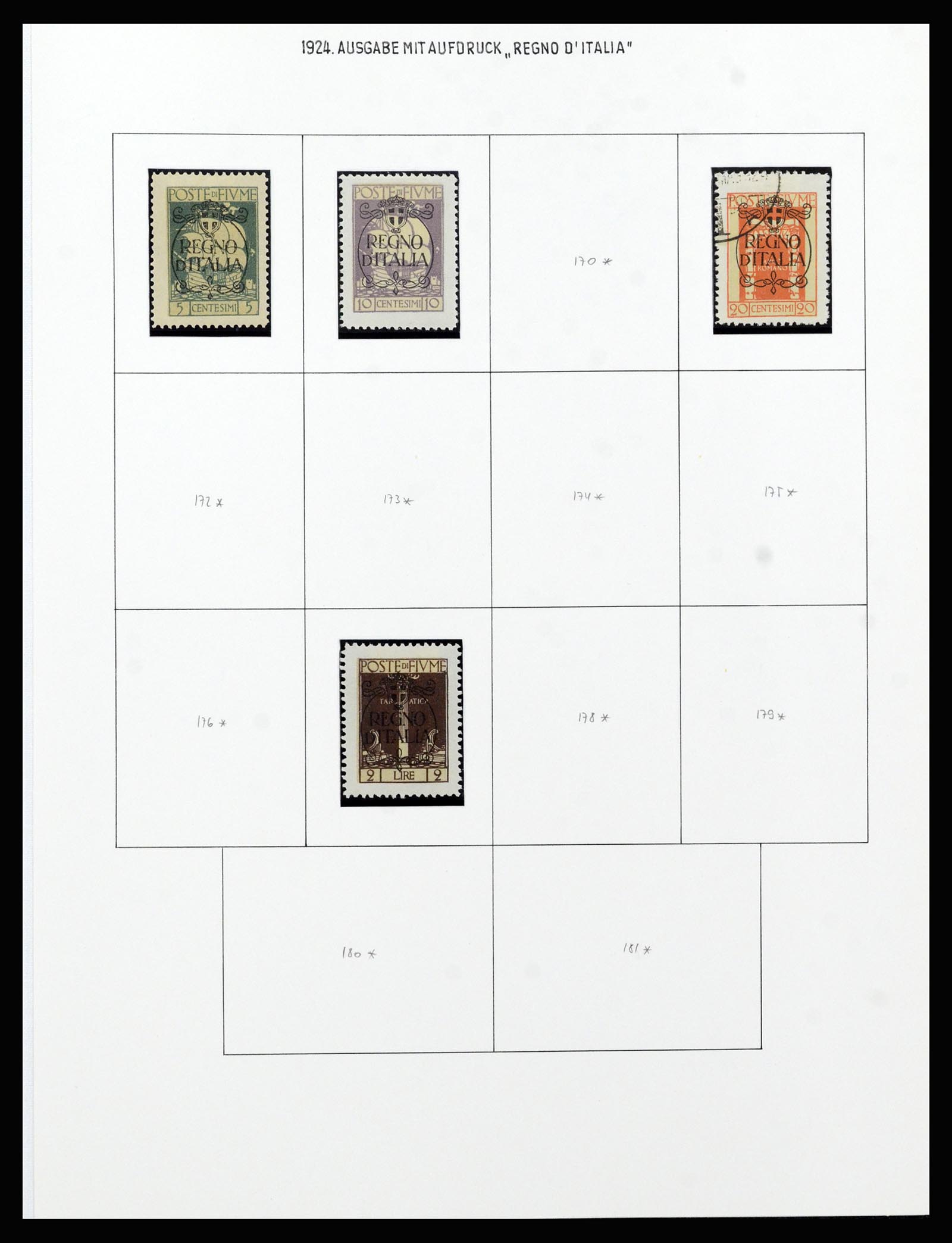 37146 020 - Postzegelverzameling 37146 Fiume 1918-1924.