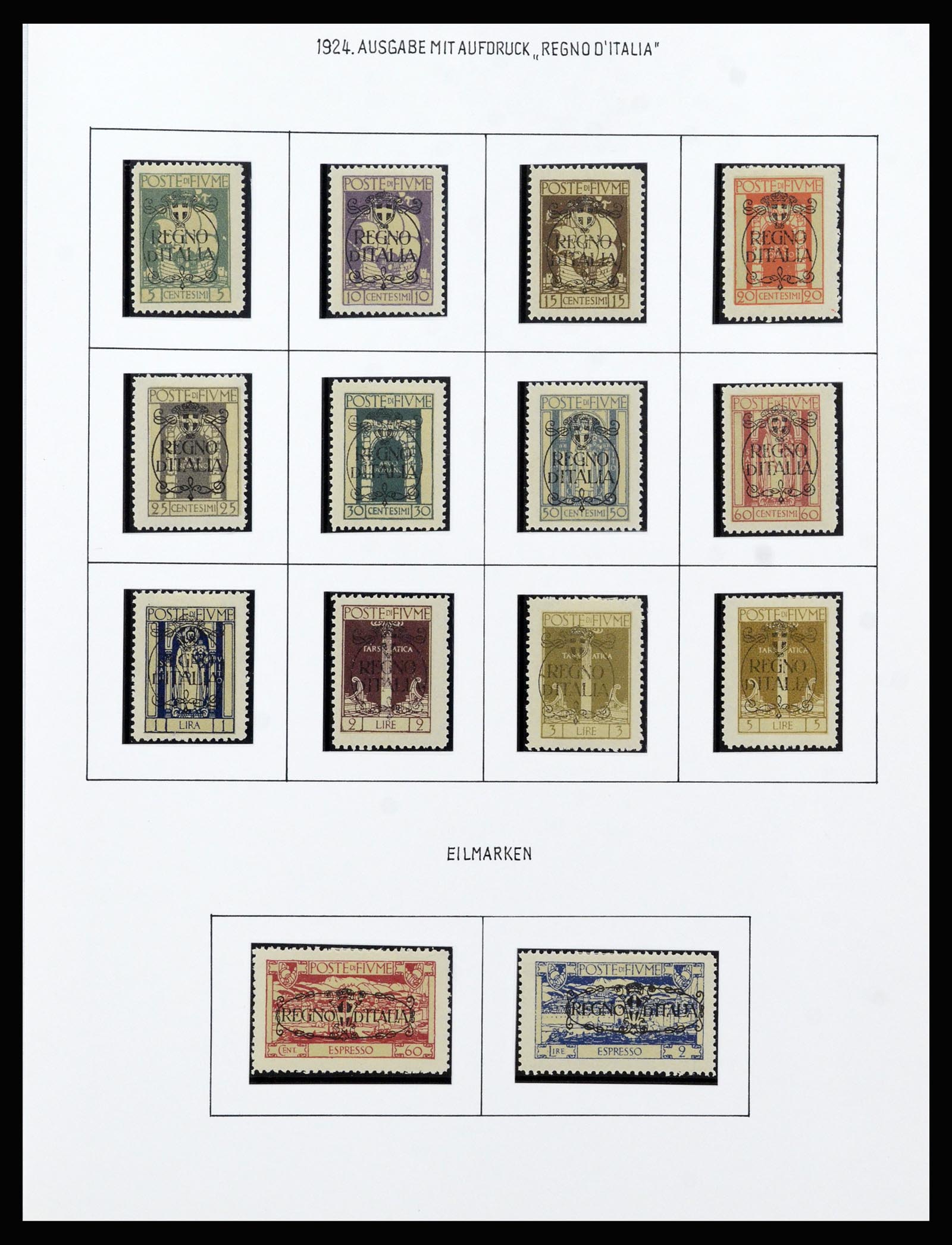 37146 021 - Postzegelverzameling 37146 Fiume 1918-1924.