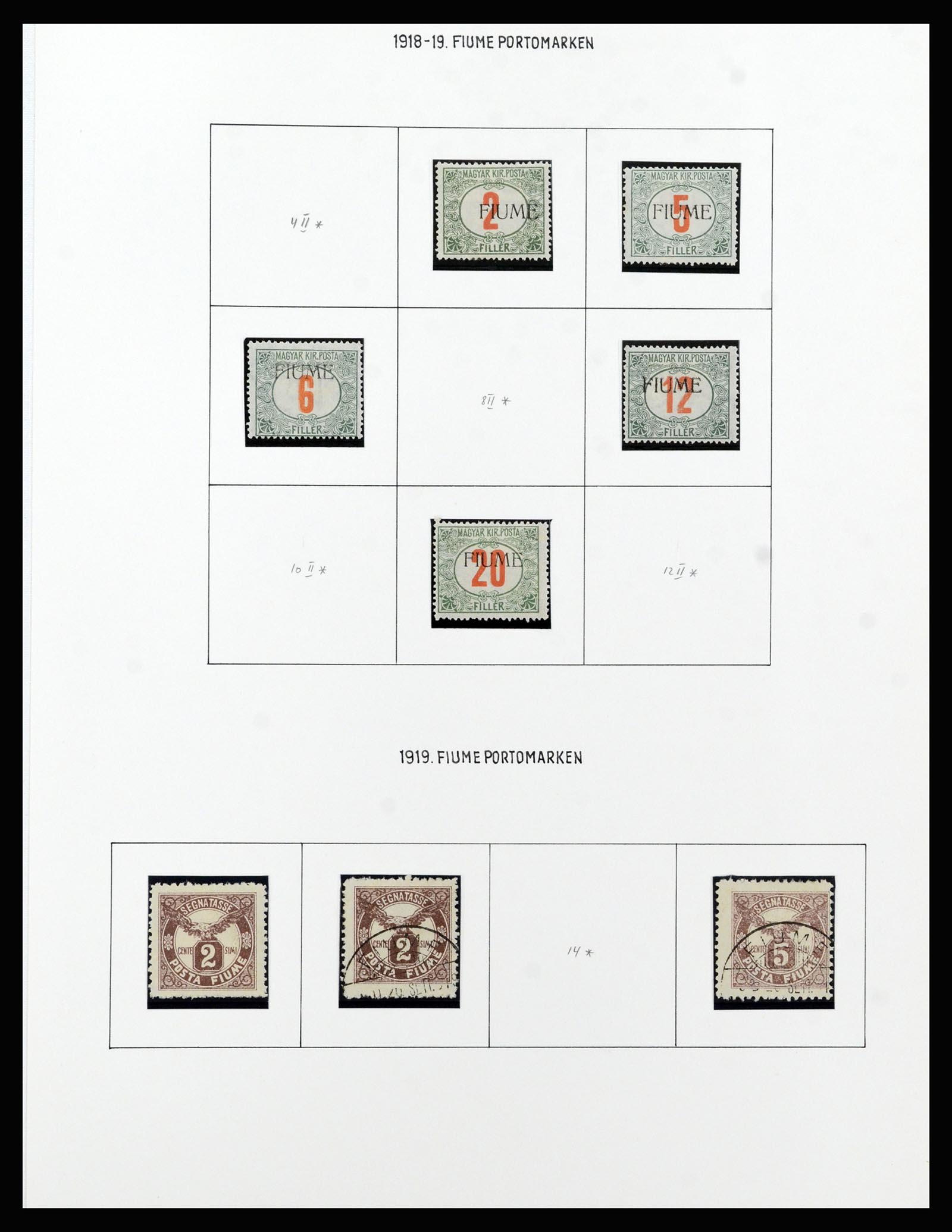 37146 023 - Postzegelverzameling 37146 Fiume 1918-1924.