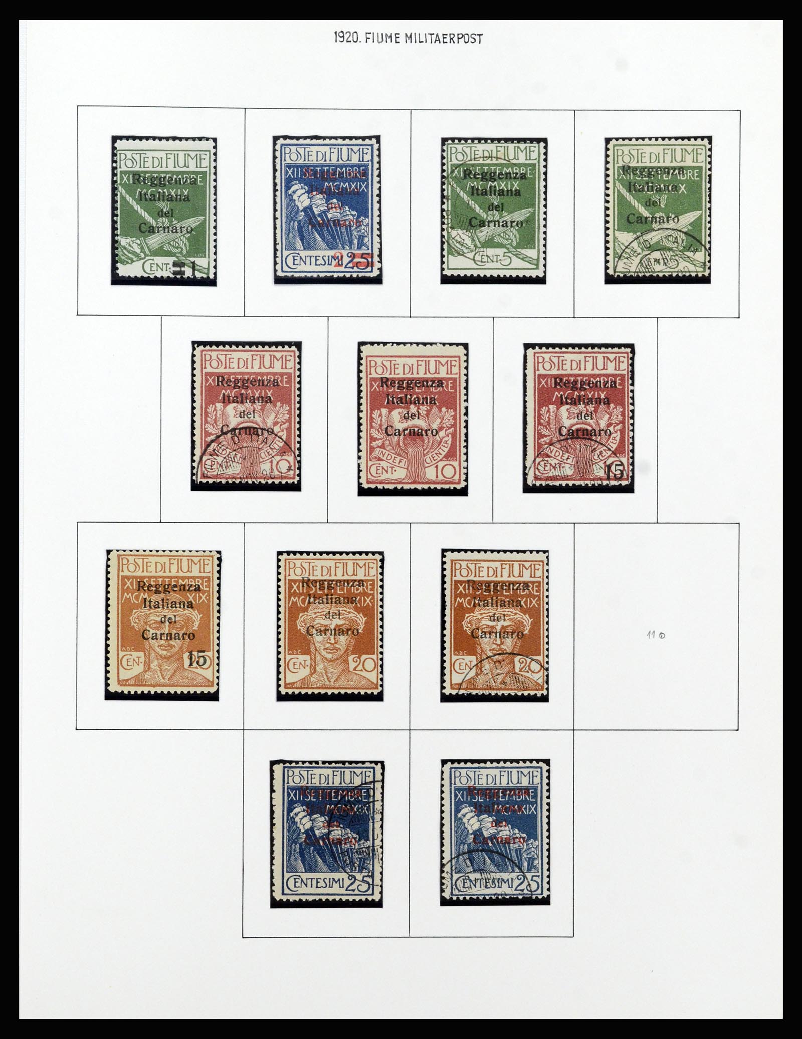 37146 024 - Postzegelverzameling 37146 Fiume 1918-1924.