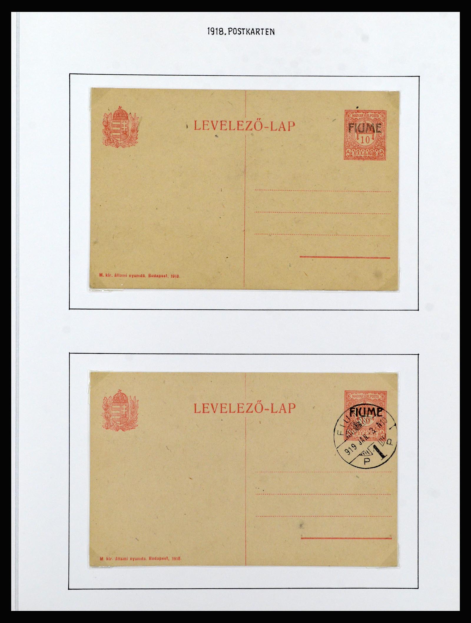 37146 026 - Postzegelverzameling 37146 Fiume 1918-1924.