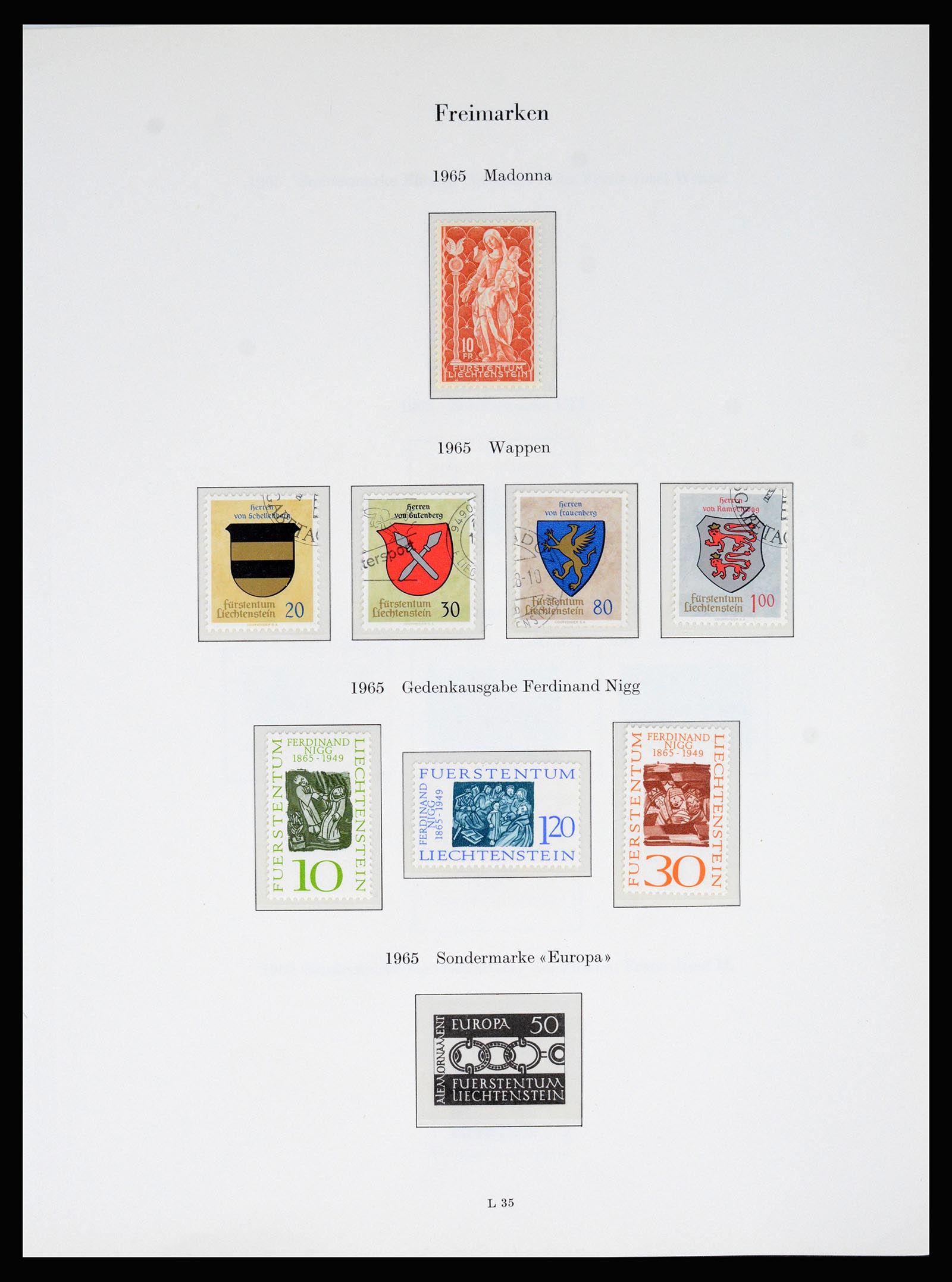 37147 019 - Postzegelverzameling 37147 Liechtenstein 1920-2019!