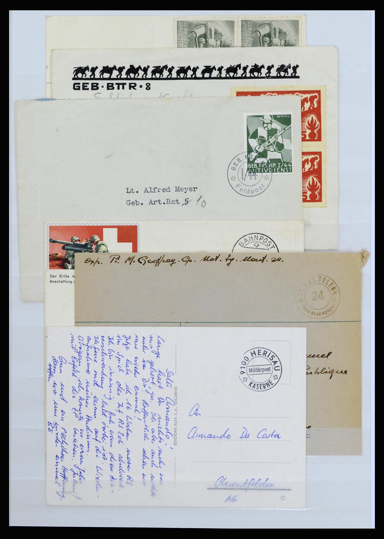 37149 003 - Stamp collection 37149 Switzerland soldier stamps 1914-1945.