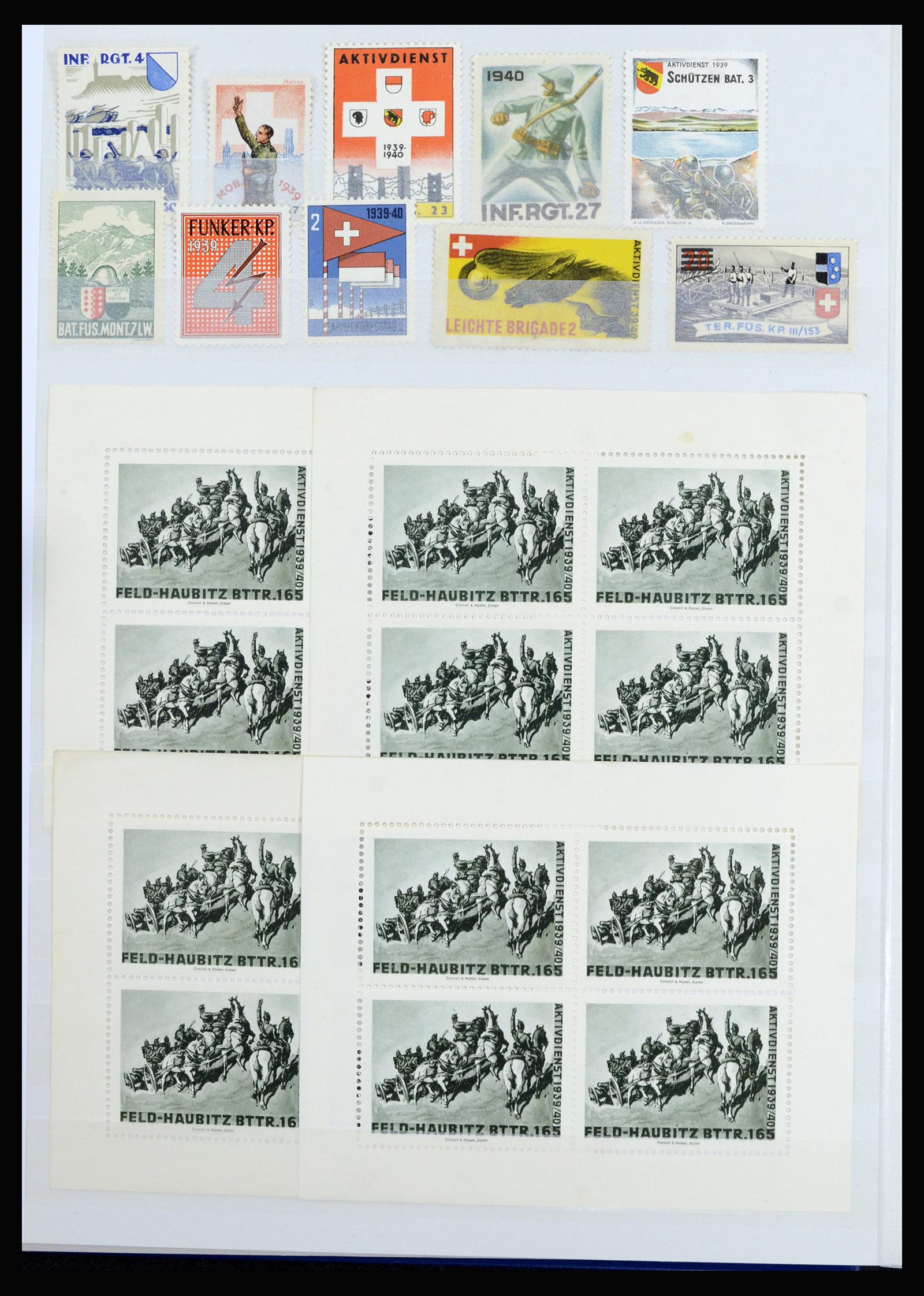 37149 012 - Stamp collection 37149 Switzerland soldier stamps 1914-1945.