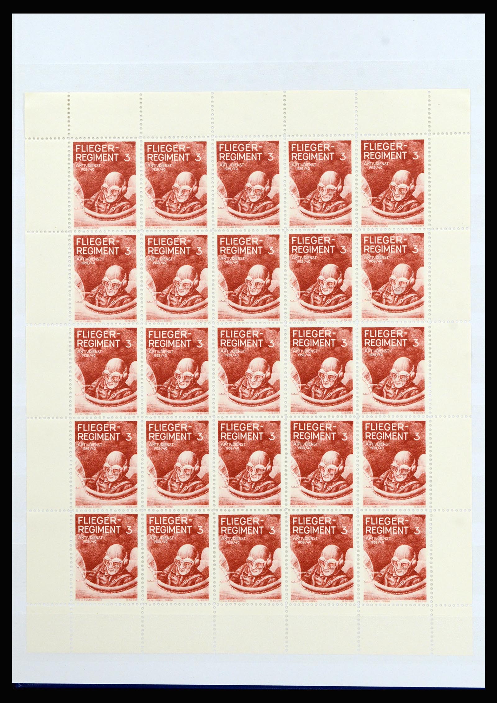 37149 022 - Stamp collection 37149 Switzerland soldier stamps 1914-1945.