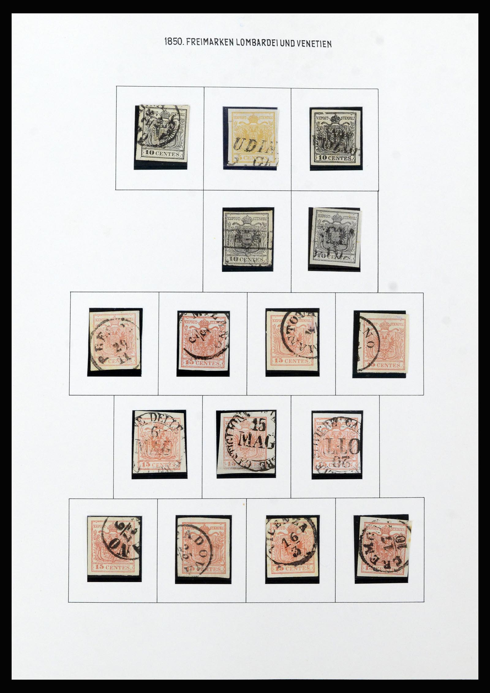 37153 001 - Postzegelverzameling 37153 Lombardije-Venetië 1850-1864.