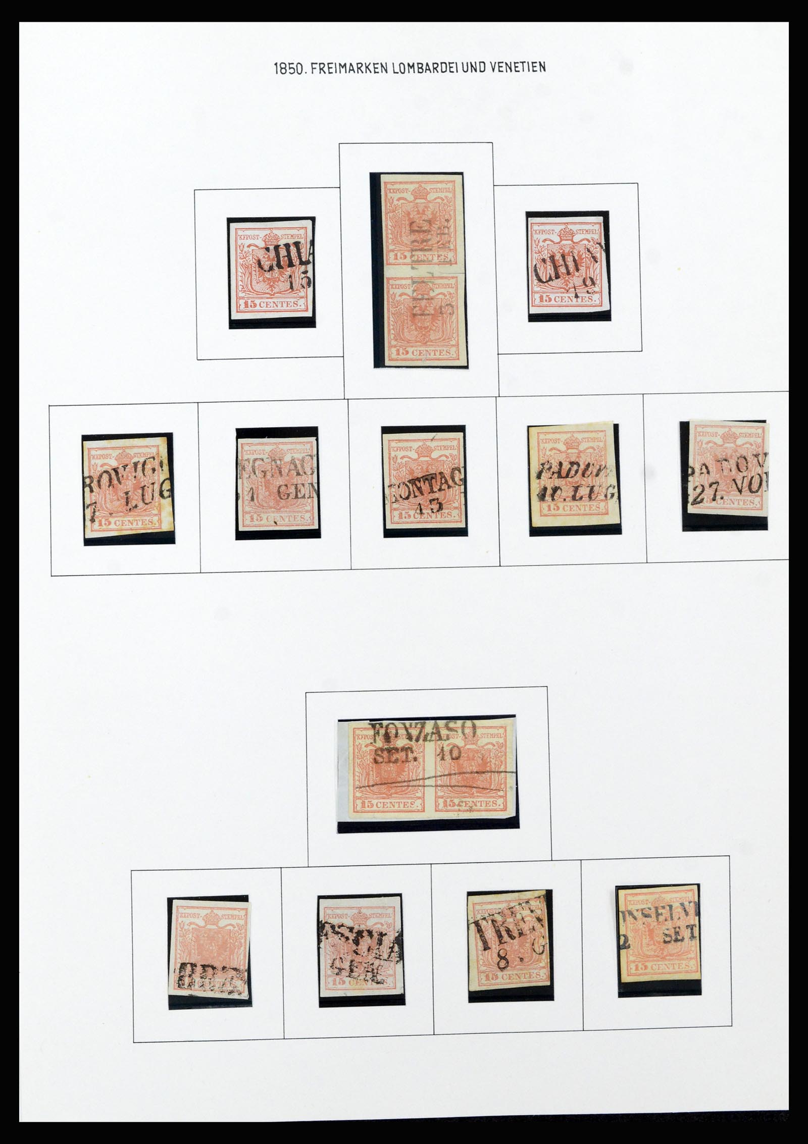37153 002 - Postzegelverzameling 37153 Lombardije-Venetië 1850-1864.