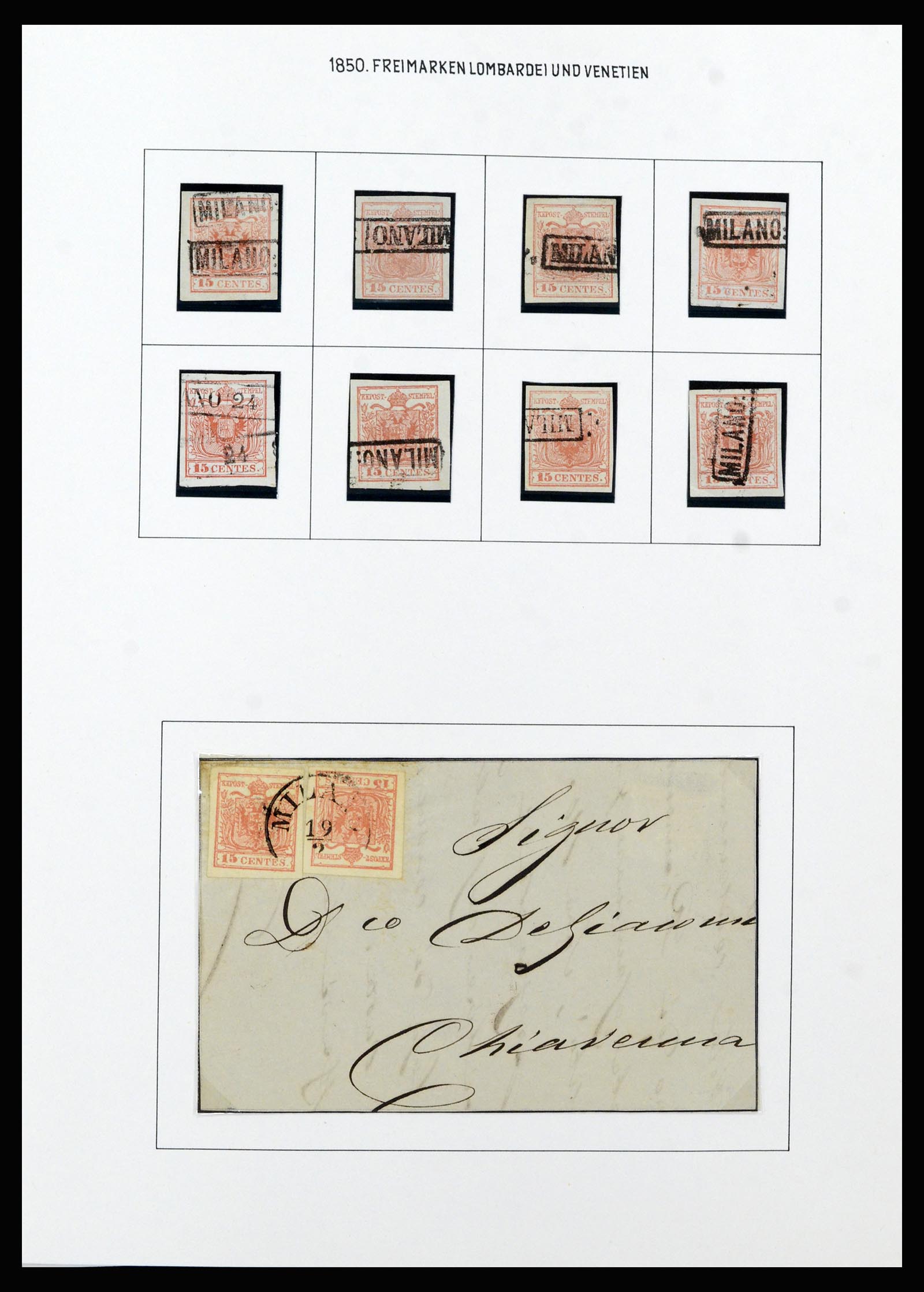 37153 003 - Postzegelverzameling 37153 Lombardije-Venetië 1850-1864.