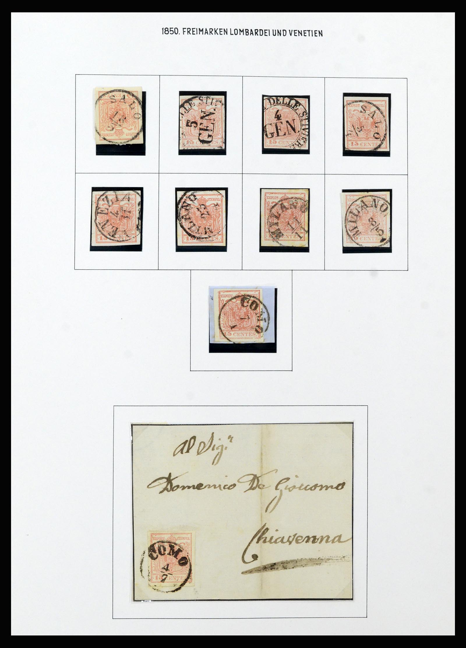 37153 004 - Postzegelverzameling 37153 Lombardije-Venetië 1850-1864.
