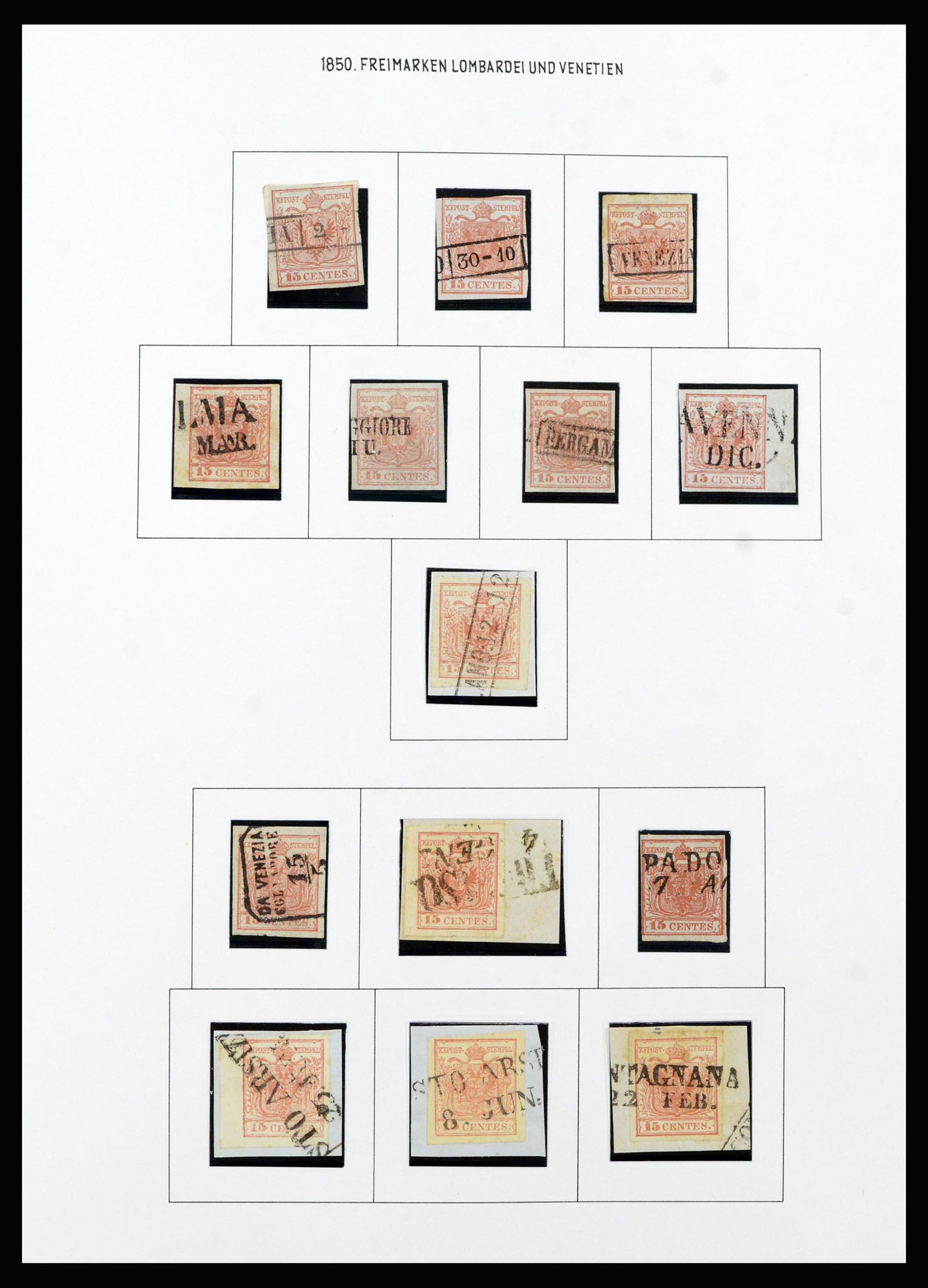 37153 006 - Postzegelverzameling 37153 Lombardije-Venetië 1850-1864.