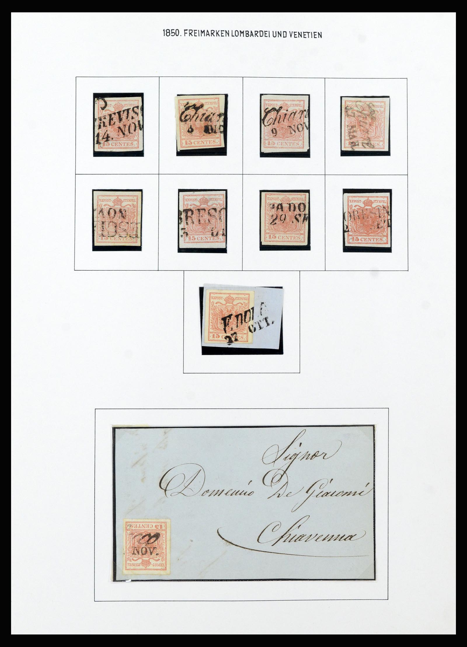 37153 007 - Postzegelverzameling 37153 Lombardije-Venetië 1850-1864.