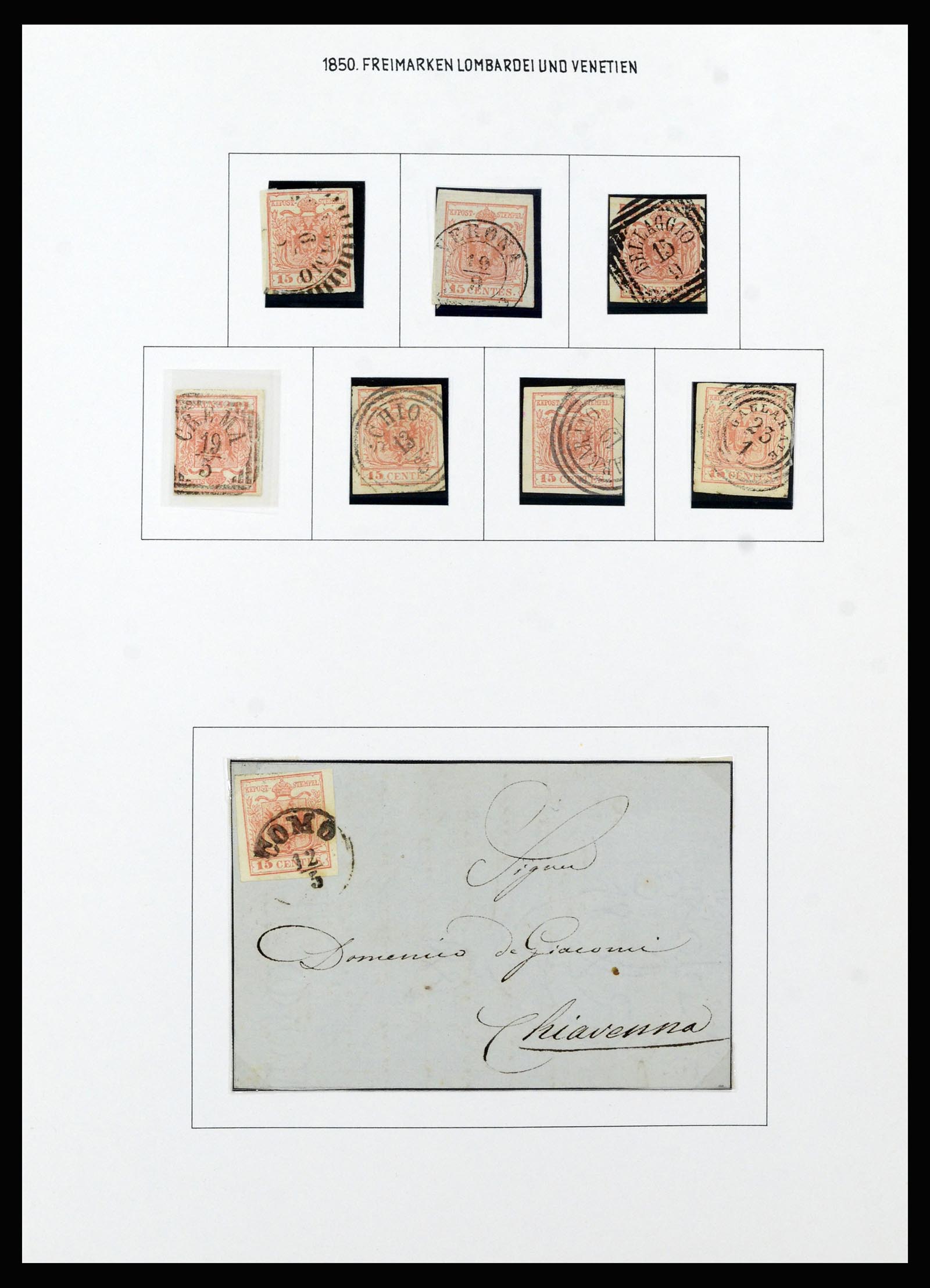 37153 008 - Postzegelverzameling 37153 Lombardije-Venetië 1850-1864.