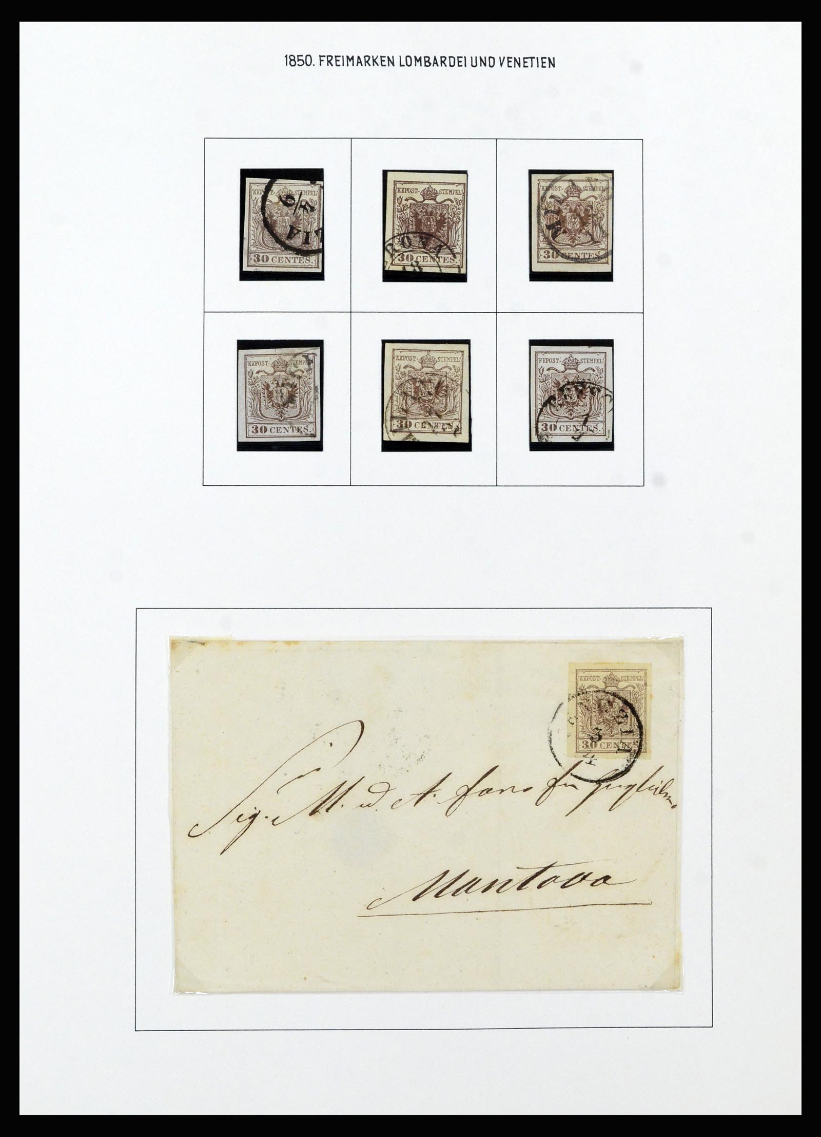 37153 012 - Postzegelverzameling 37153 Lombardije-Venetië 1850-1864.
