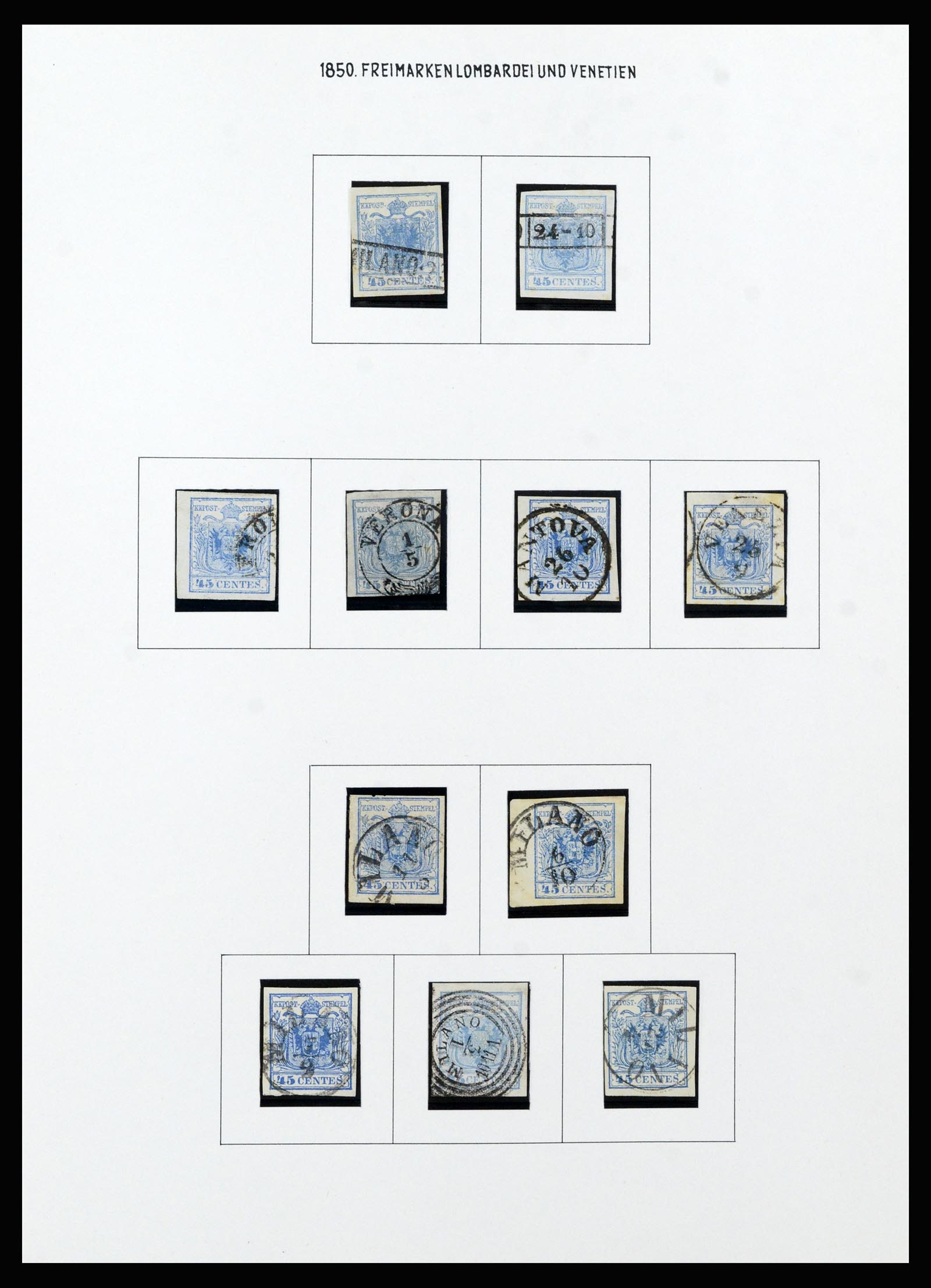 37153 013 - Postzegelverzameling 37153 Lombardije-Venetië 1850-1864.