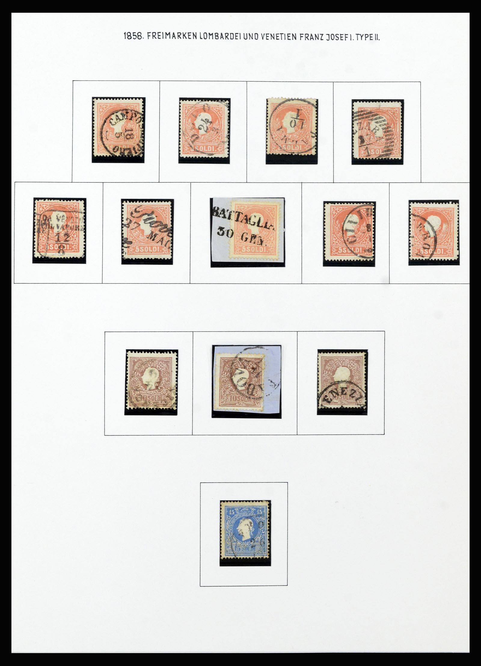 37153 017 - Postzegelverzameling 37153 Lombardije-Venetië 1850-1864.