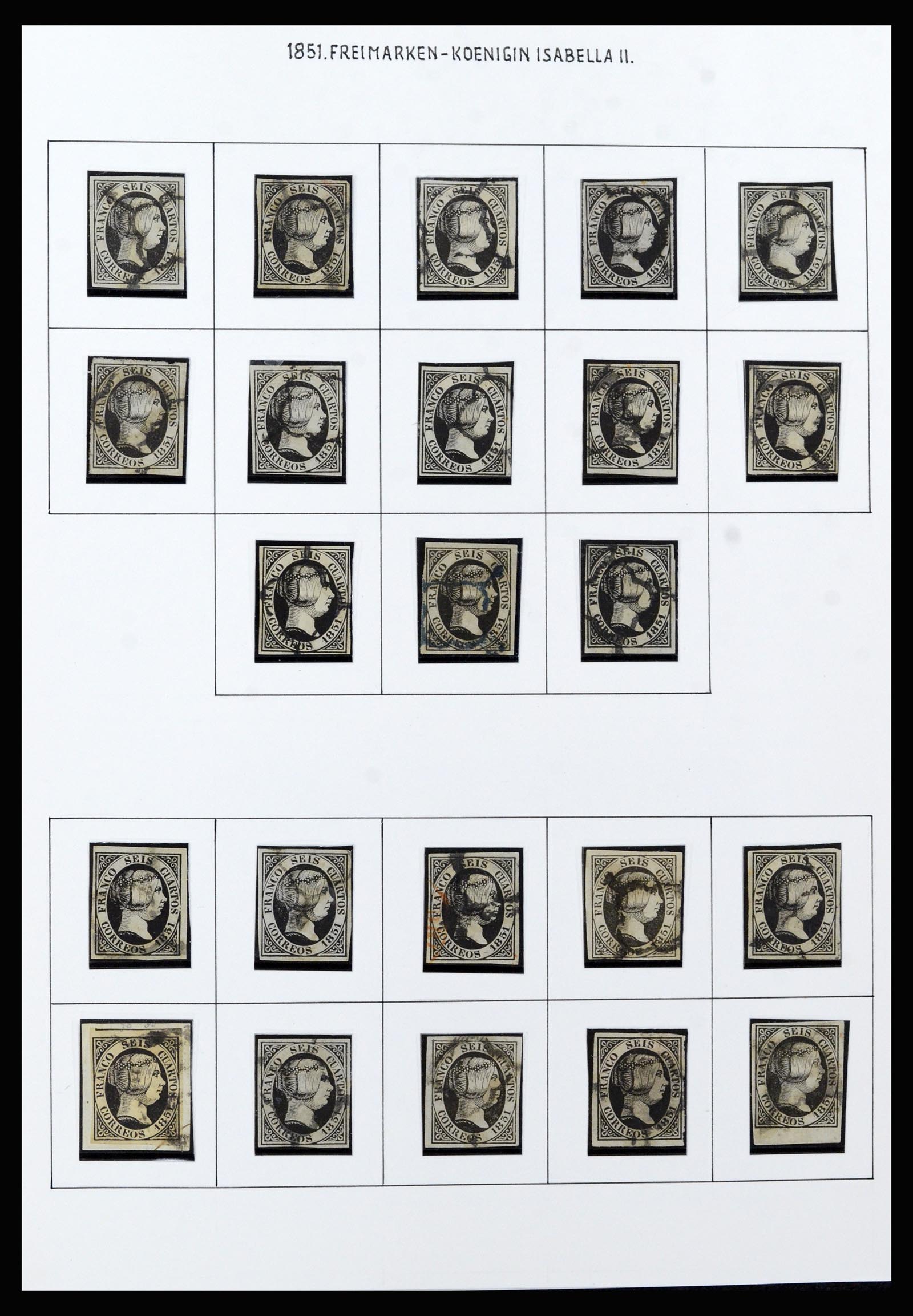 37154 004 - Postzegelverzameling 37154 Spanje 1850-1964.