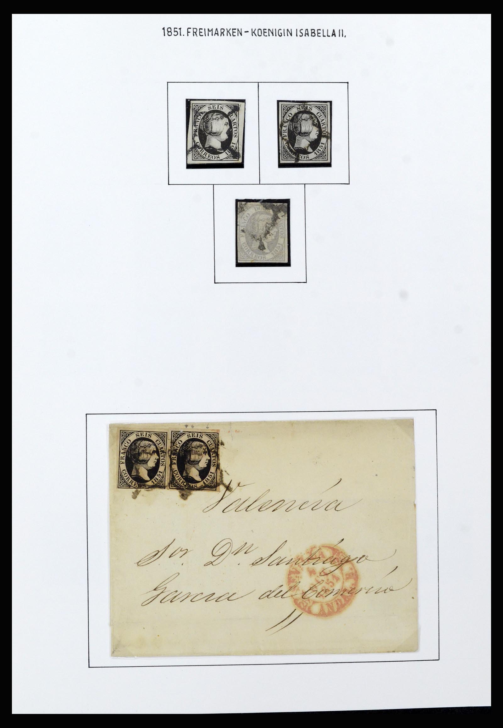 37154 005 - Postzegelverzameling 37154 Spanje 1850-1964.