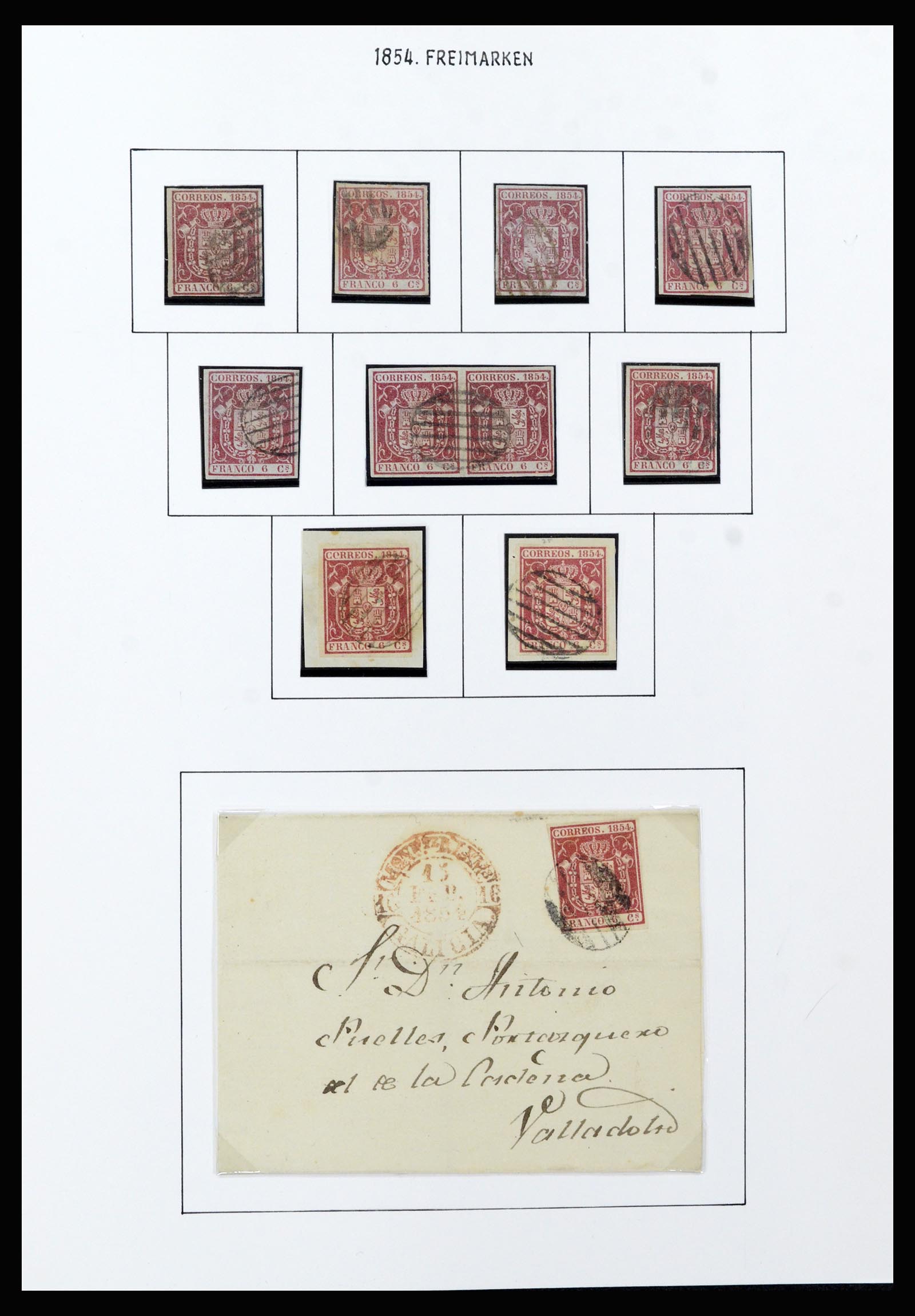 37154 010 - Postzegelverzameling 37154 Spanje 1850-1964.
