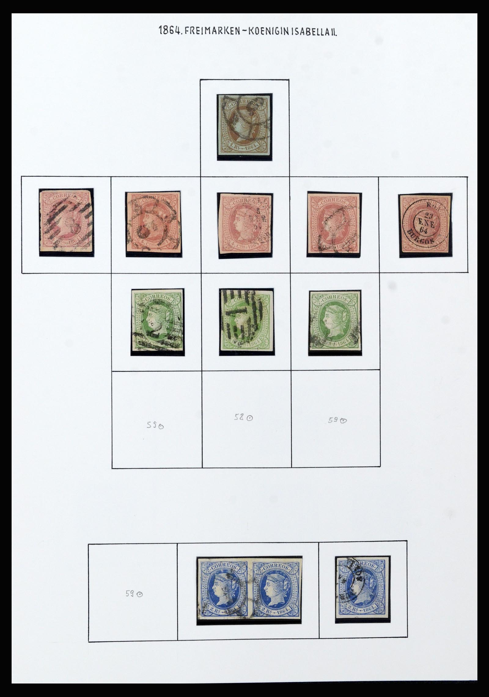 37154 018 - Postzegelverzameling 37154 Spanje 1850-1964.