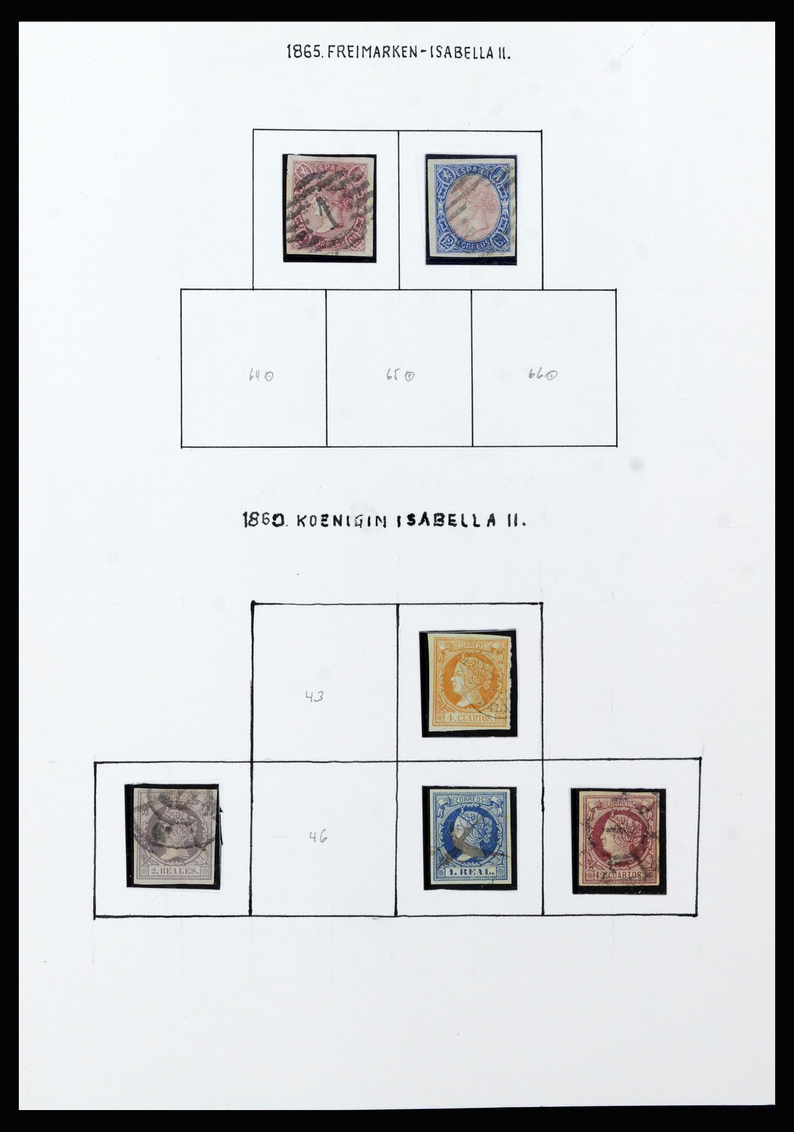 37154 019 - Postzegelverzameling 37154 Spanje 1850-1964.