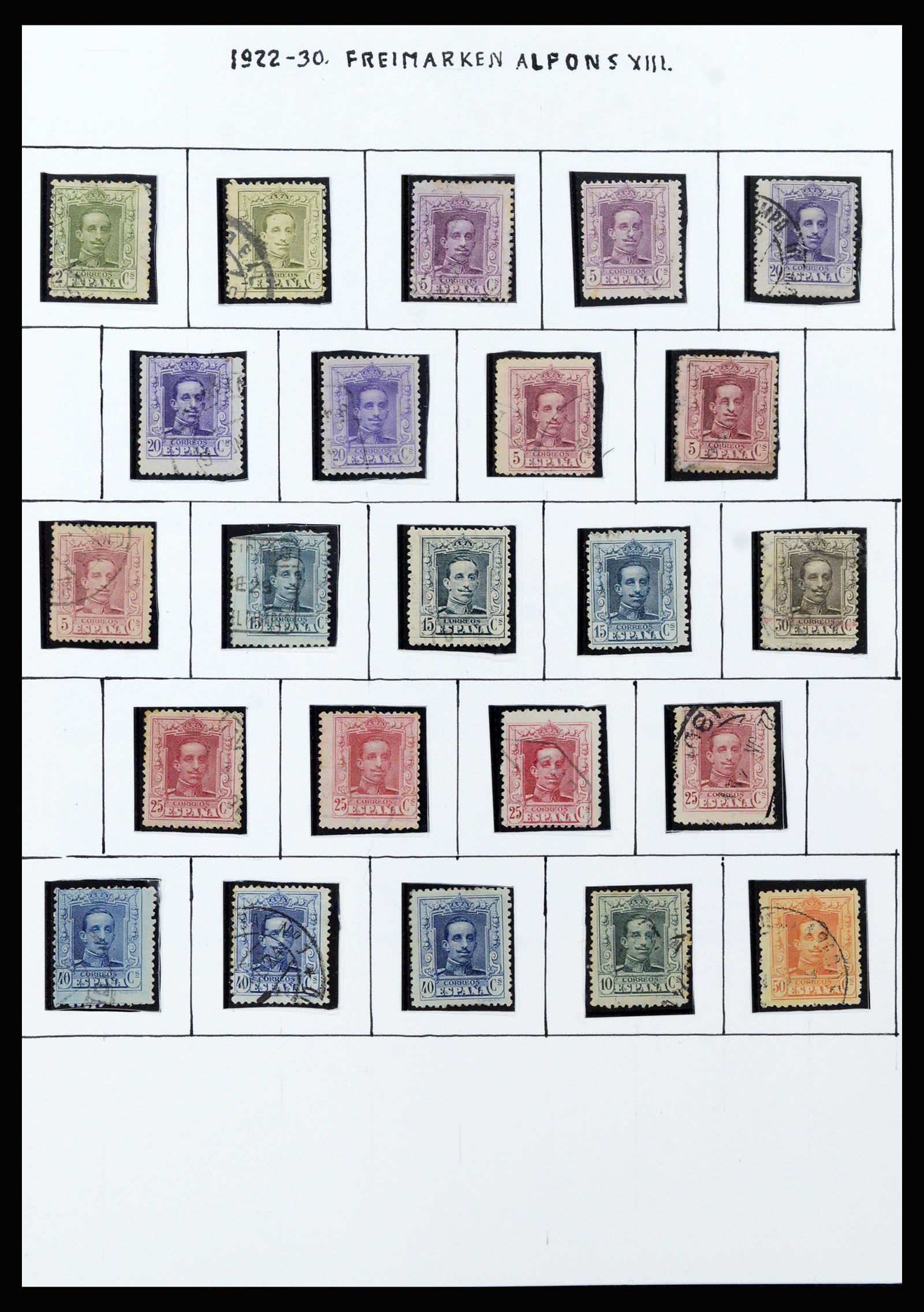 37154 024 - Postzegelverzameling 37154 Spanje 1850-1964.