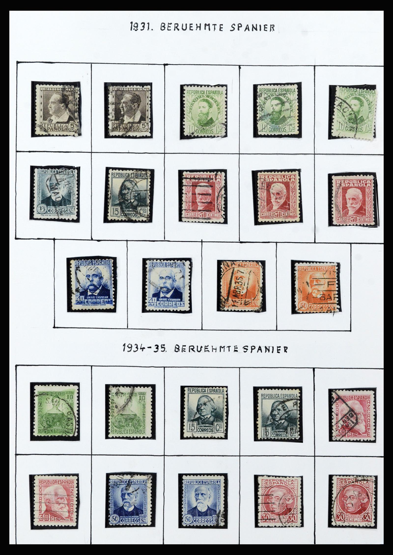 37154 029 - Postzegelverzameling 37154 Spanje 1850-1964.