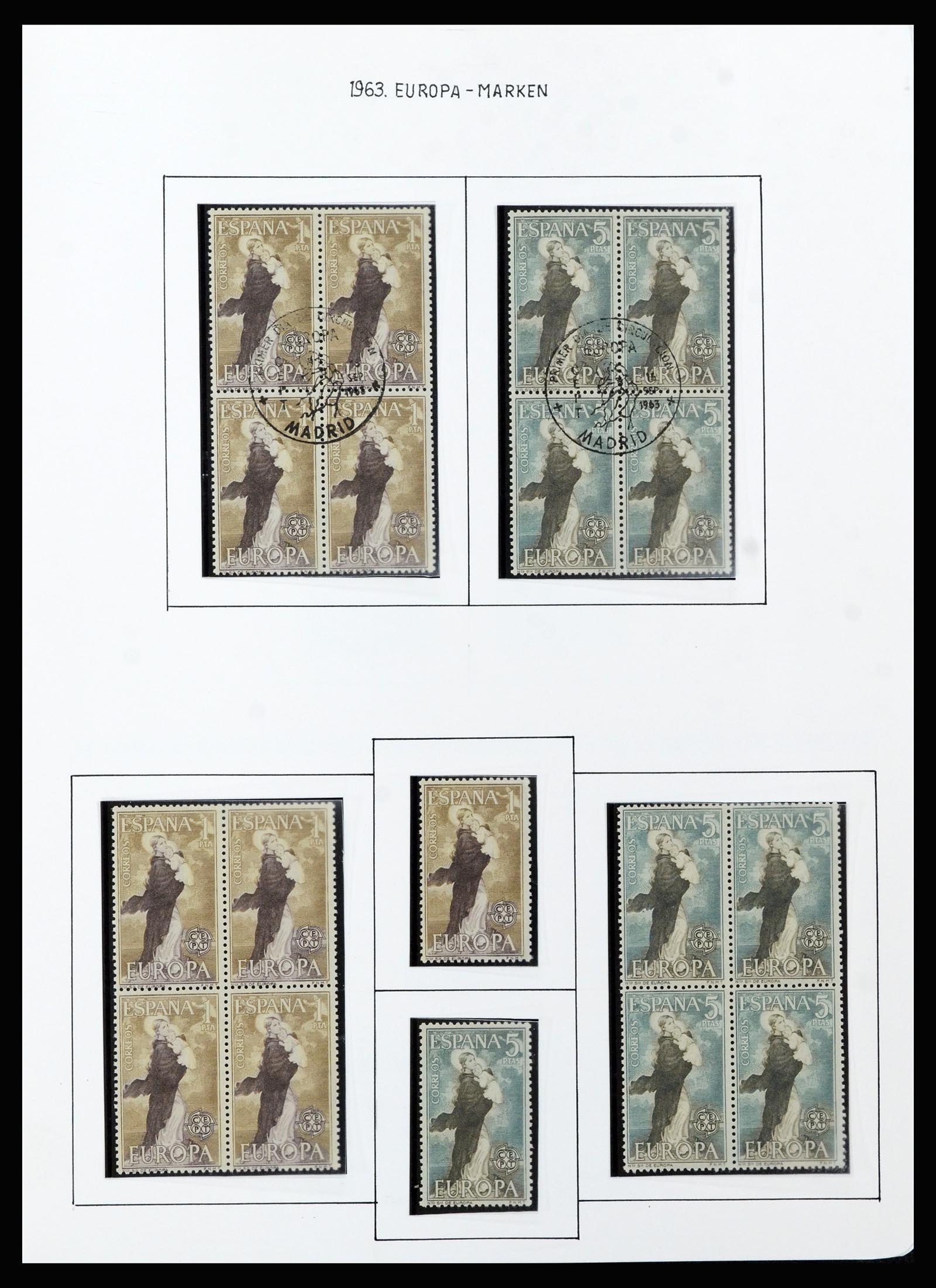 37154 042 - Postzegelverzameling 37154 Spanje 1850-1964.