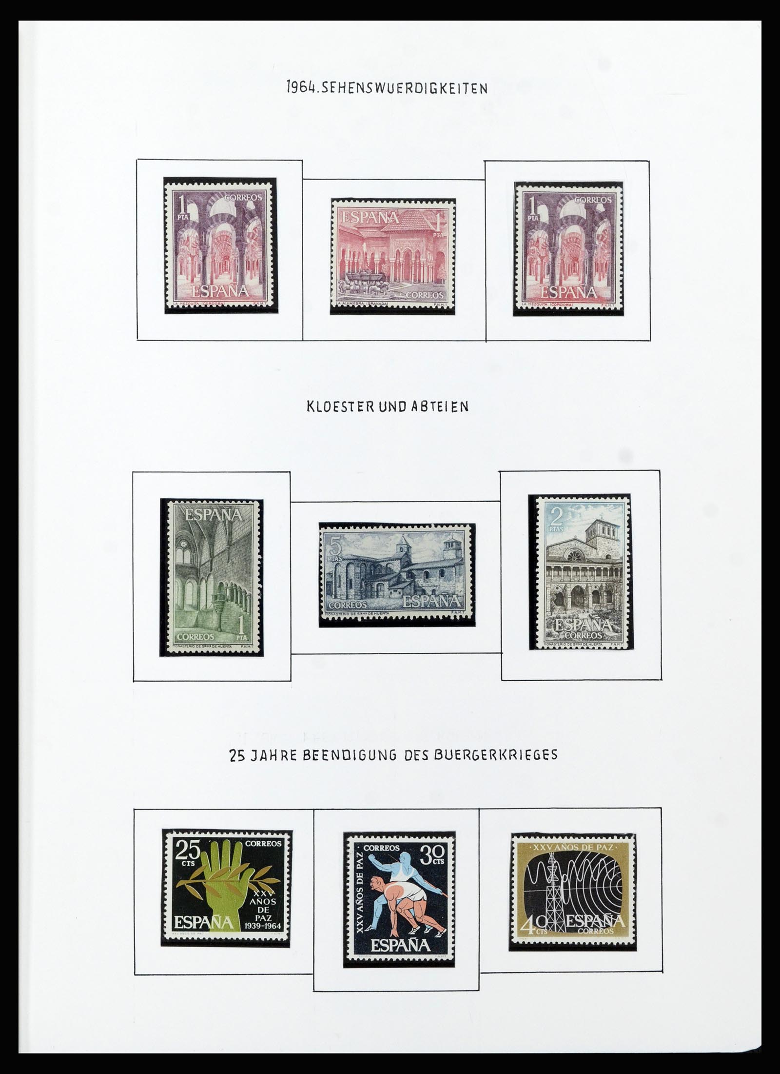 37154 050 - Postzegelverzameling 37154 Spanje 1850-1964.