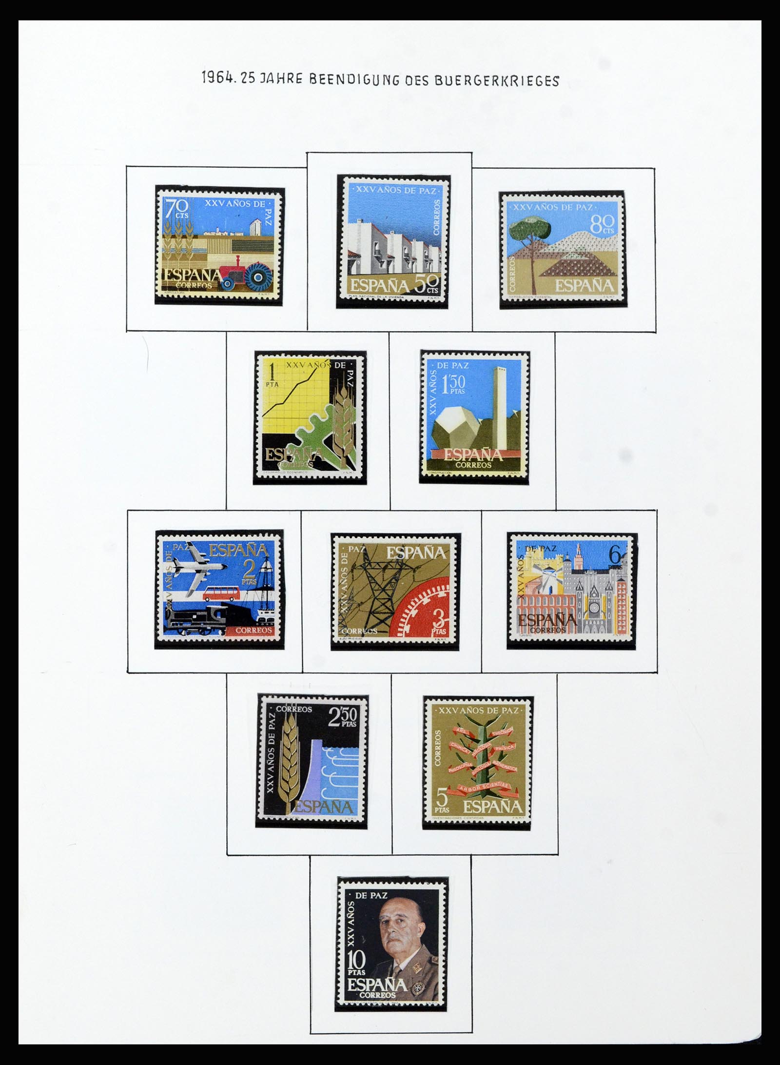 37154 051 - Postzegelverzameling 37154 Spanje 1850-1964.