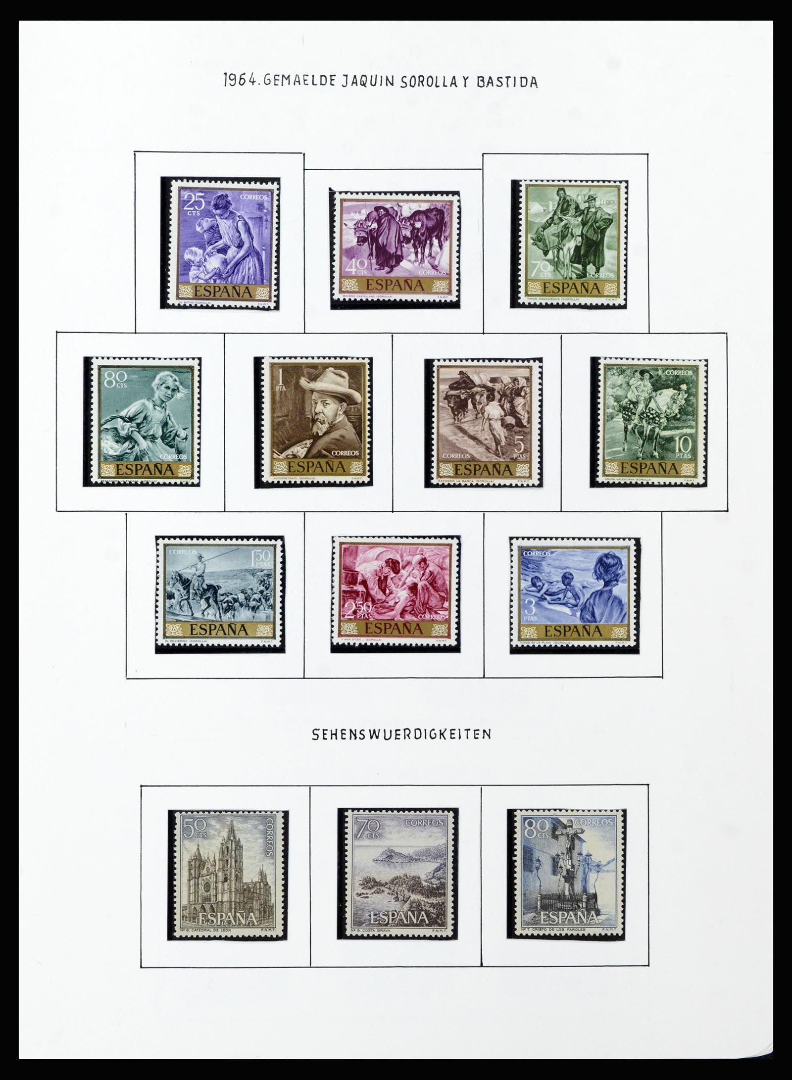 37154 052 - Postzegelverzameling 37154 Spanje 1850-1964.