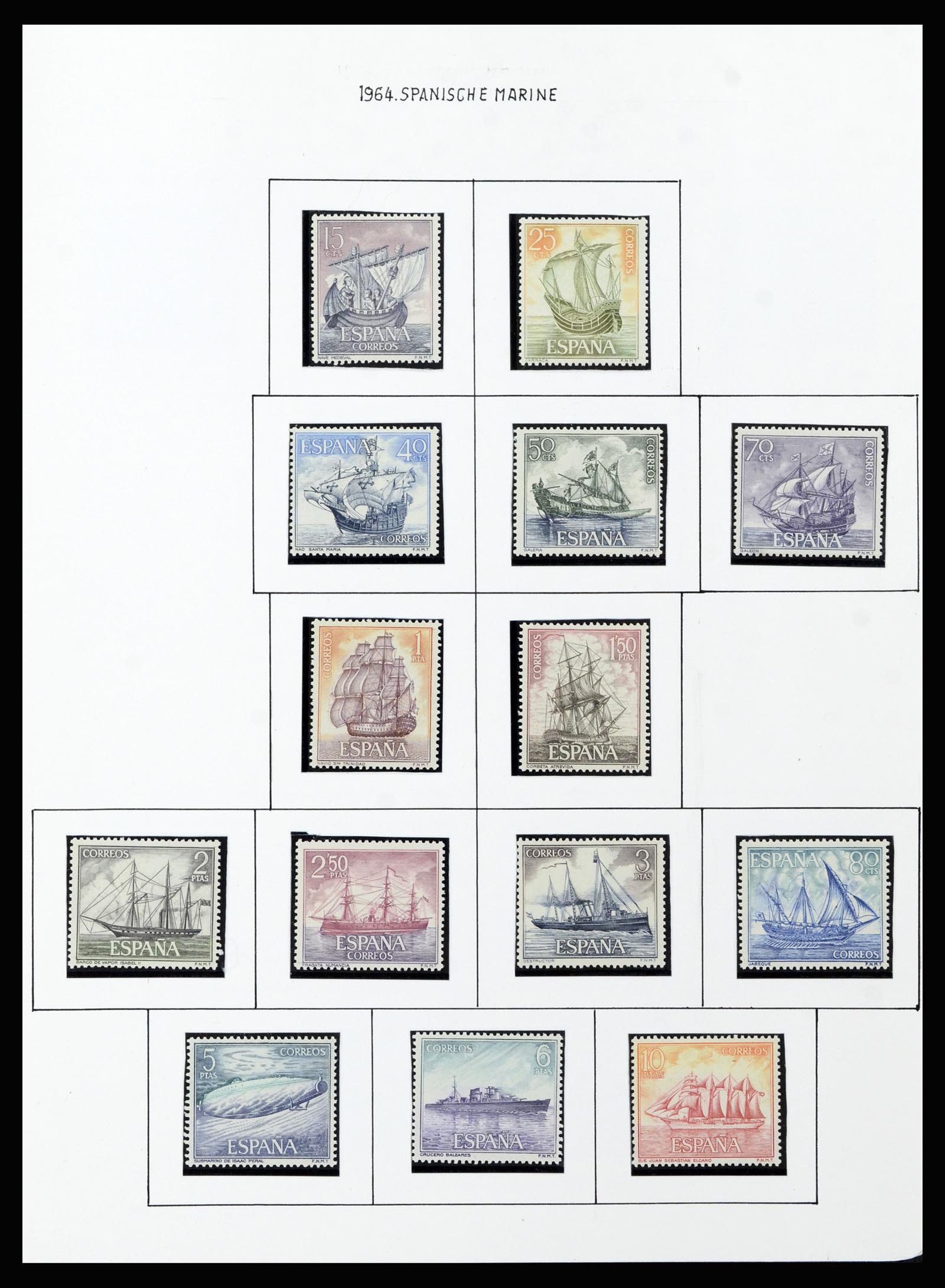 37154 054 - Postzegelverzameling 37154 Spanje 1850-1964.