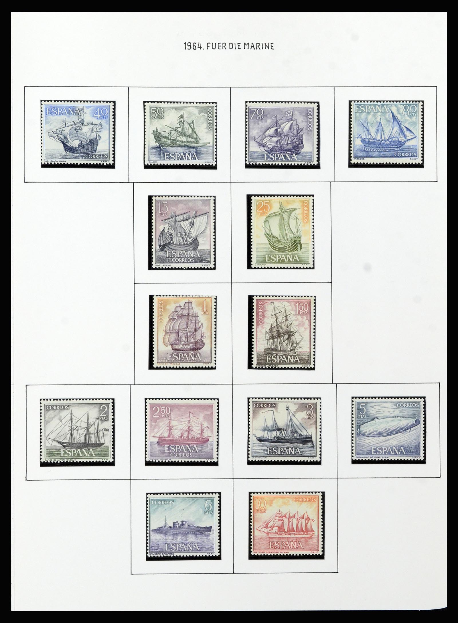 37154 055 - Postzegelverzameling 37154 Spanje 1850-1964.