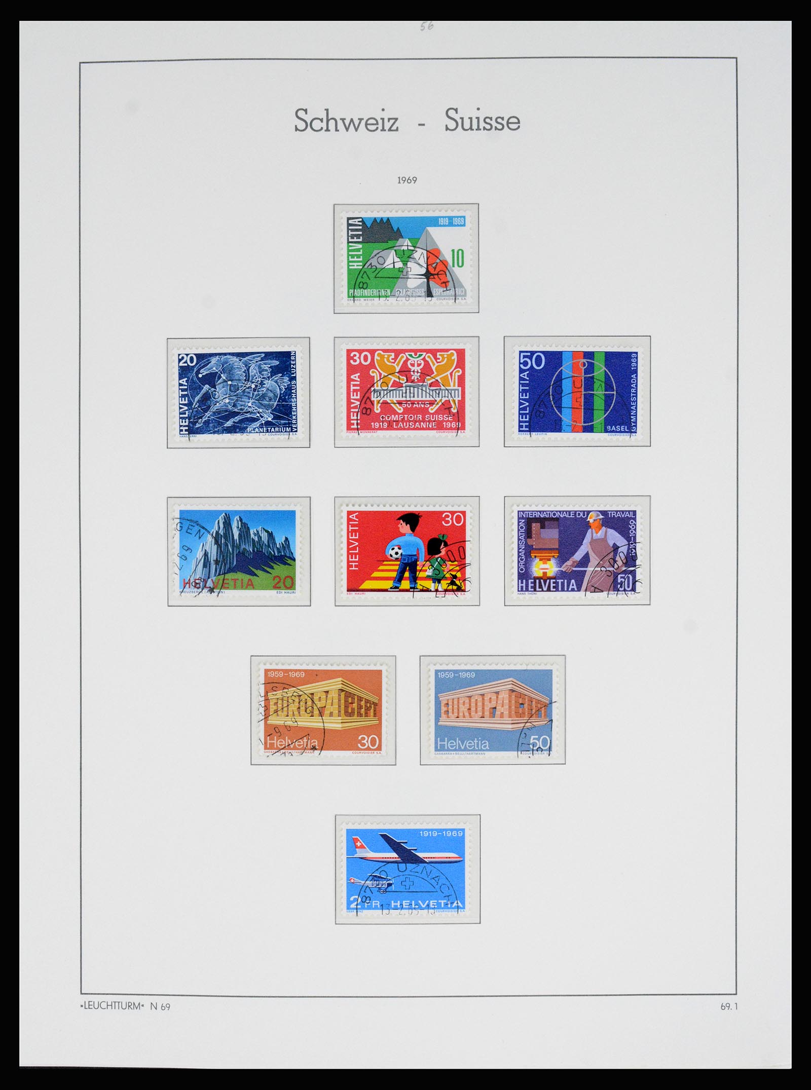 37155 060 - Postzegelverzameling 37155 Zwitserland 1862-2016.