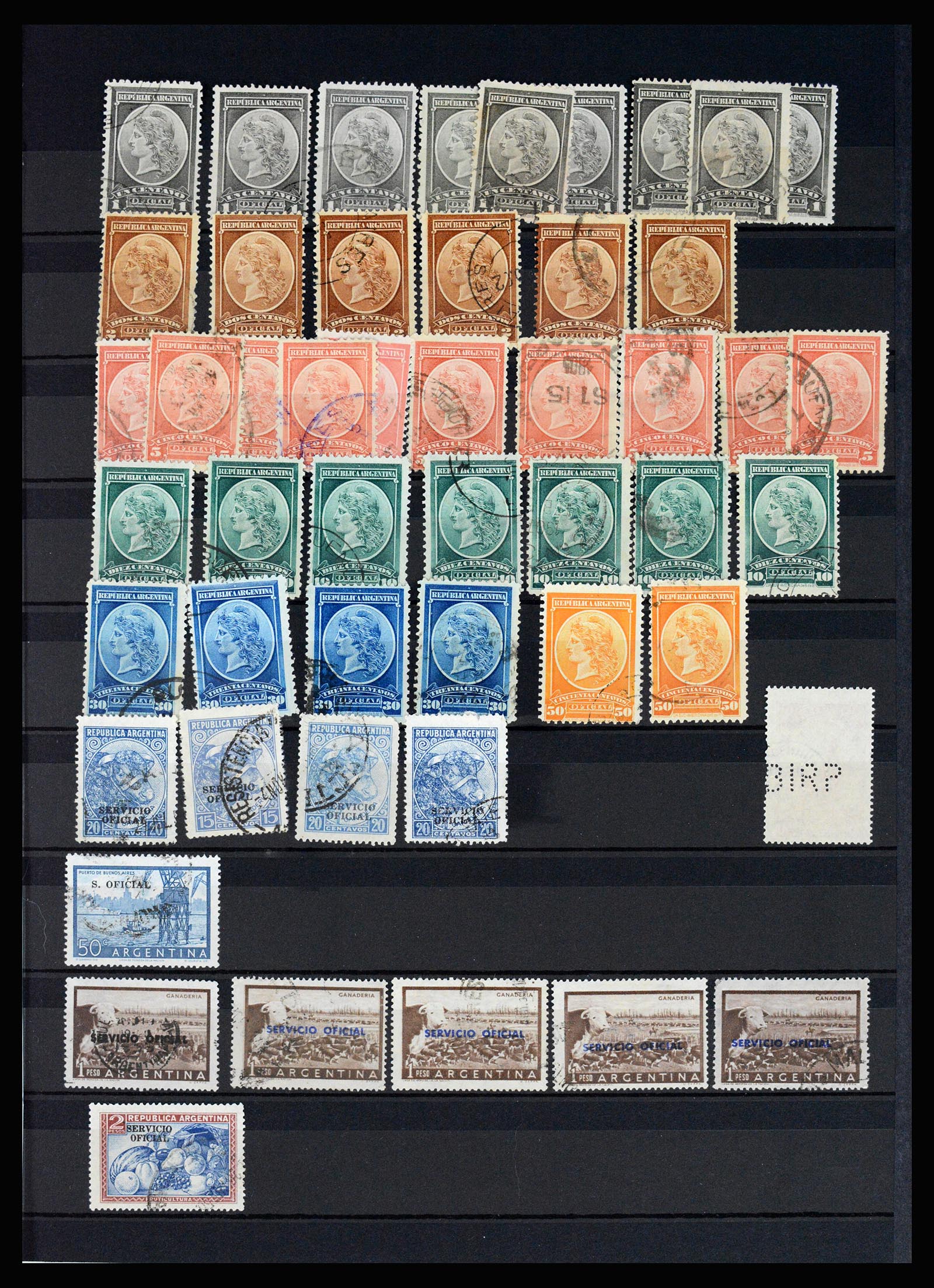 37156 001 - Postzegelverzameling 37156 Argentinië dienstzegels 1884-1968.