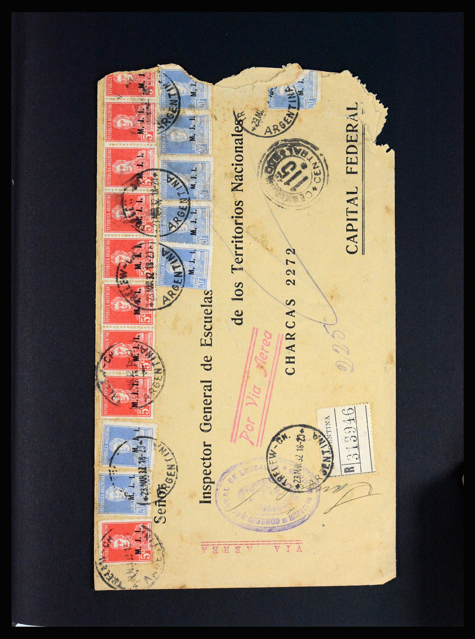 37156 003 - Postzegelverzameling 37156 Argentinië dienstzegels 1884-1968.