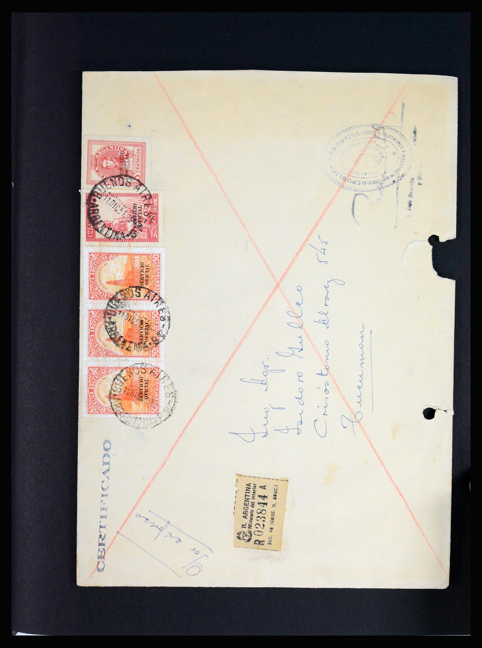 37156 004 - Postzegelverzameling 37156 Argentinië dienstzegels 1884-1968.