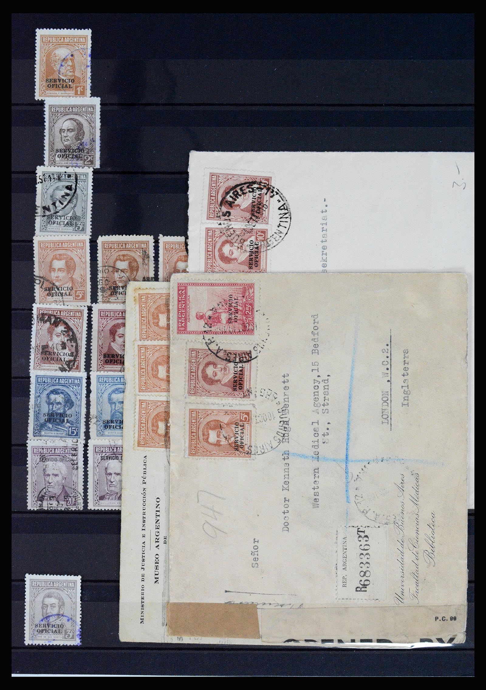 37156 007 - Postzegelverzameling 37156 Argentinië dienstzegels 1884-1968.
