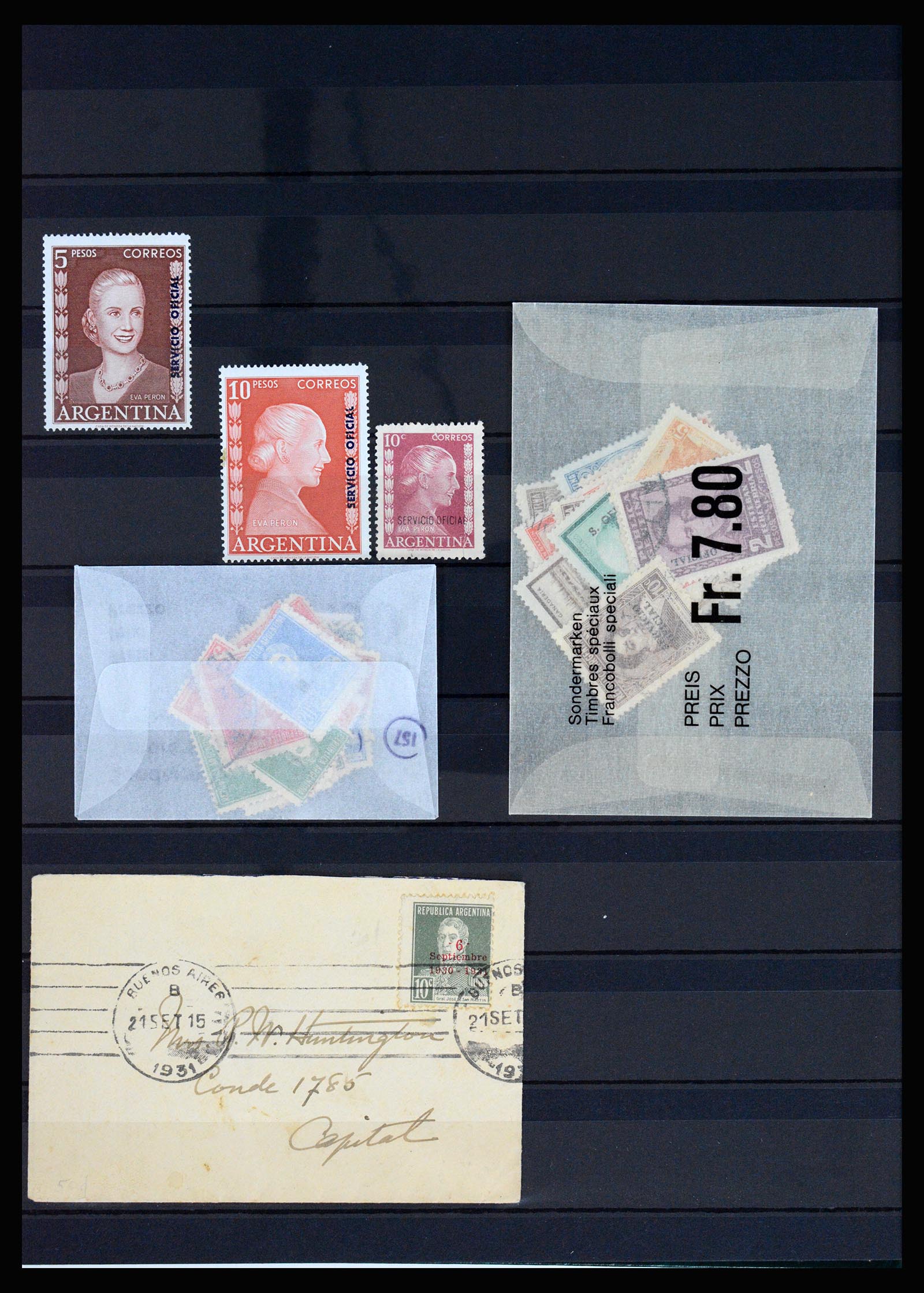 37156 008 - Postzegelverzameling 37156 Argentinië dienstzegels 1884-1968.