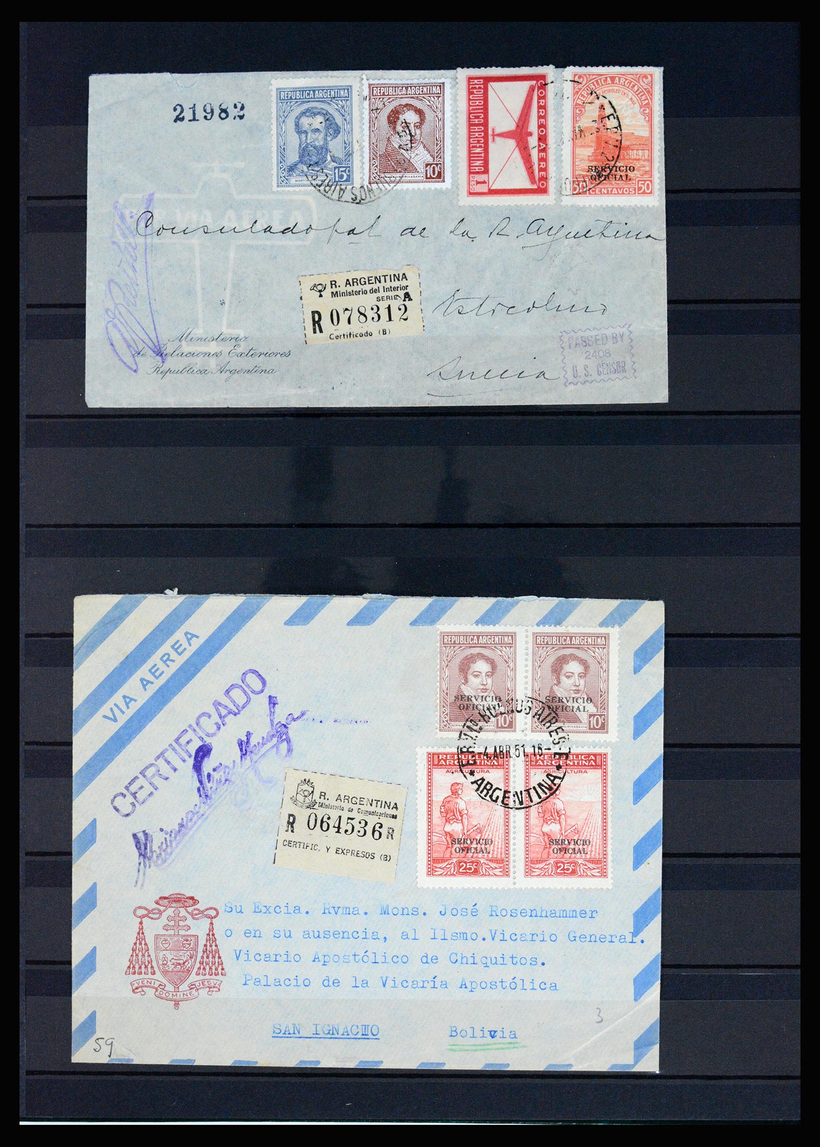 37156 010 - Postzegelverzameling 37156 Argentinië dienstzegels 1884-1968.