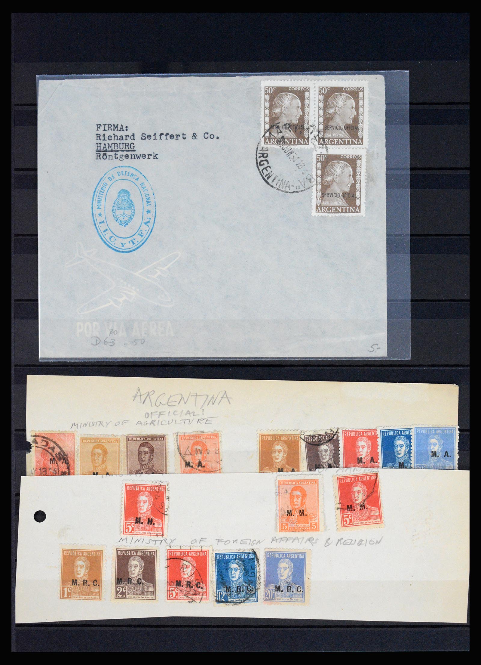 37156 014 - Postzegelverzameling 37156 Argentinië dienstzegels 1884-1968.