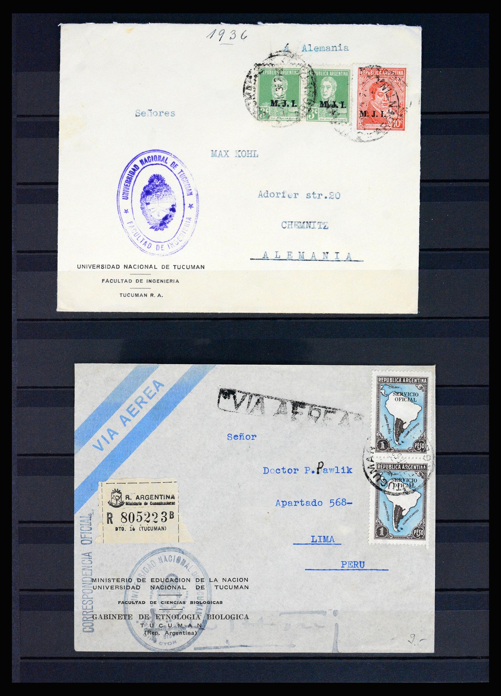 37156 018 - Postzegelverzameling 37156 Argentinië dienstzegels 1884-1968.