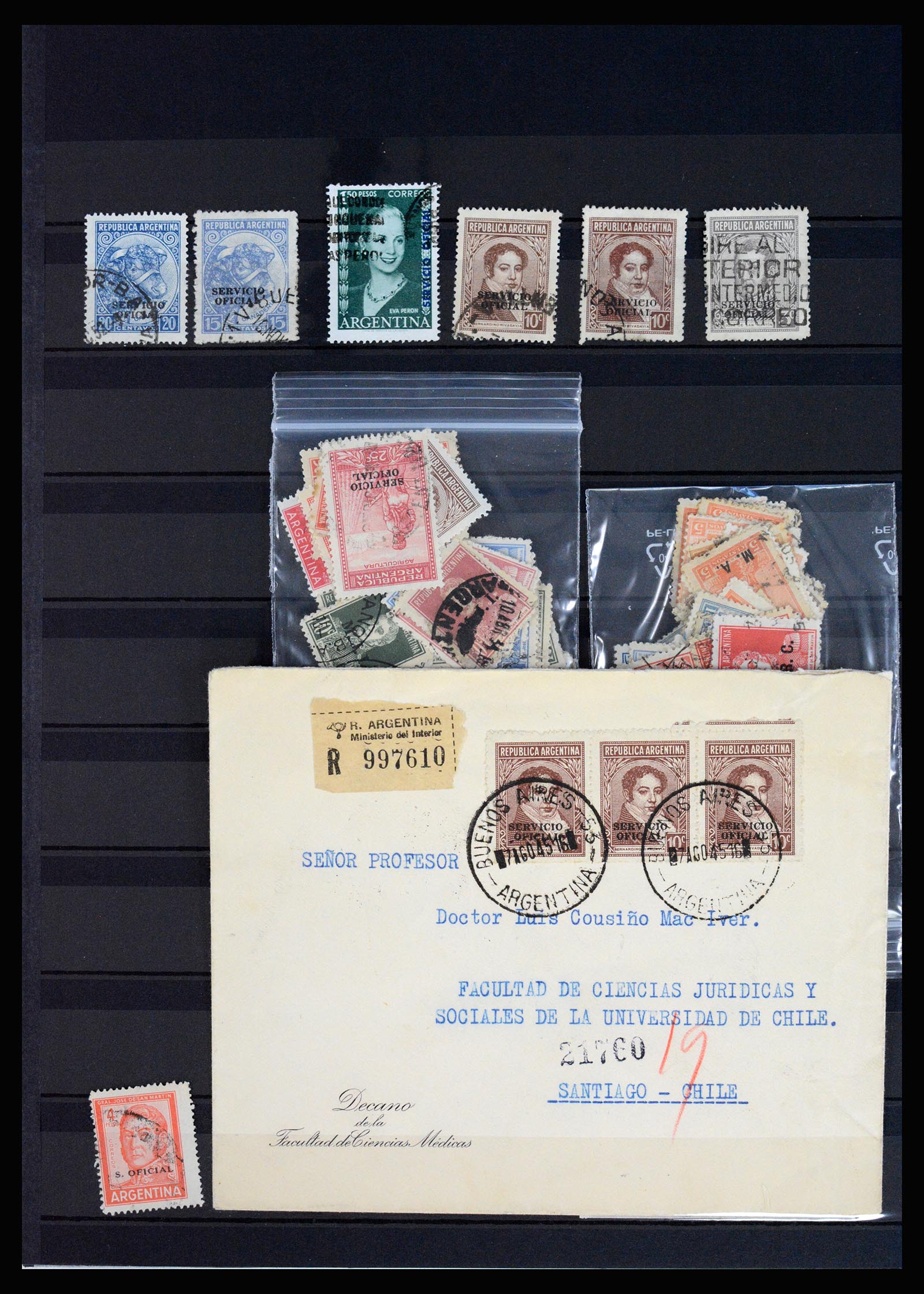 37156 020 - Postzegelverzameling 37156 Argentinië dienstzegels 1884-1968.