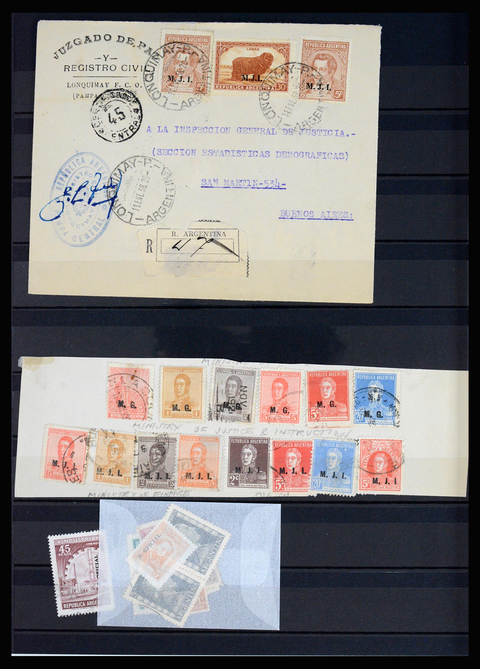 37156 022 - Postzegelverzameling 37156 Argentinië dienstzegels 1884-1968.