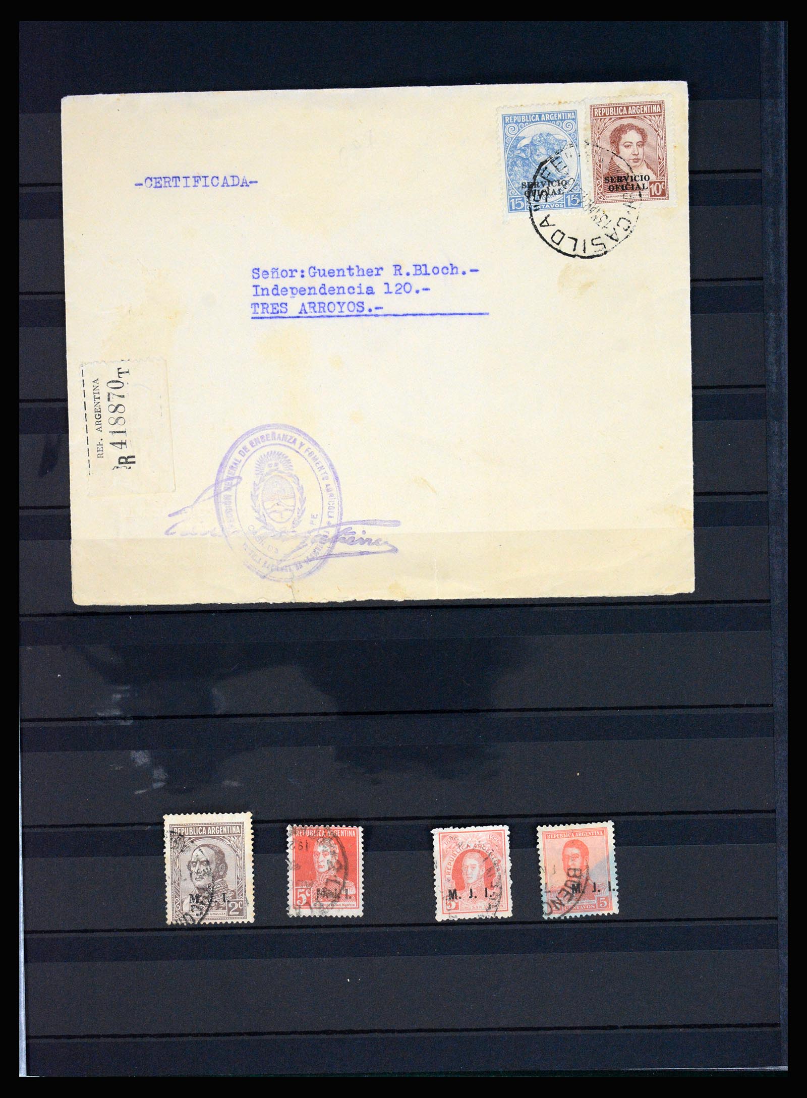 37156 025 - Postzegelverzameling 37156 Argentinië dienstzegels 1884-1968.