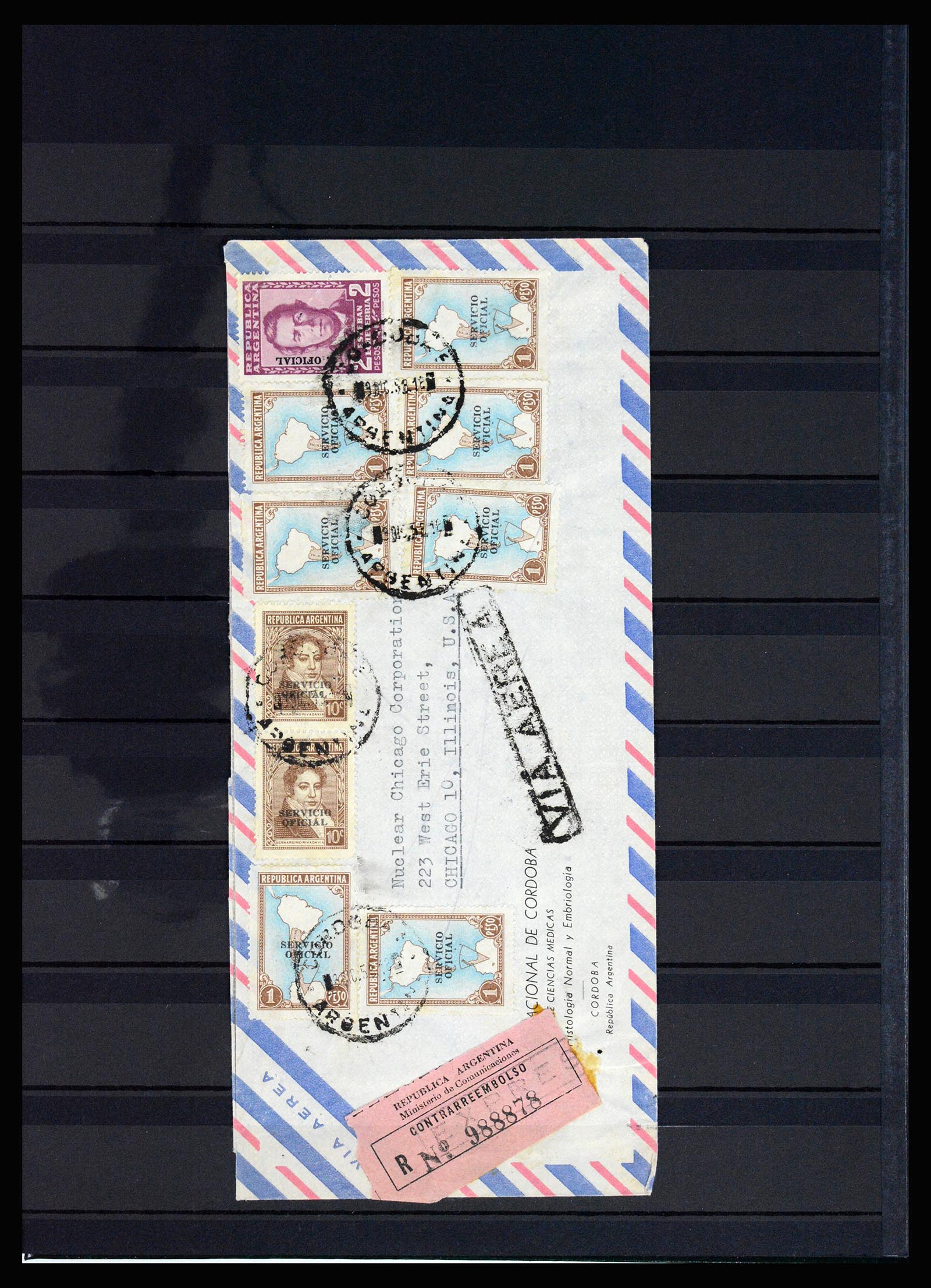37156 028 - Postzegelverzameling 37156 Argentinië dienstzegels 1884-1968.