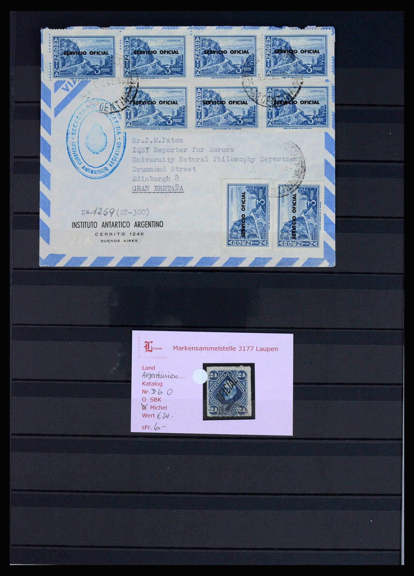 37156 031 - Postzegelverzameling 37156 Argentinië dienstzegels 1884-1968.